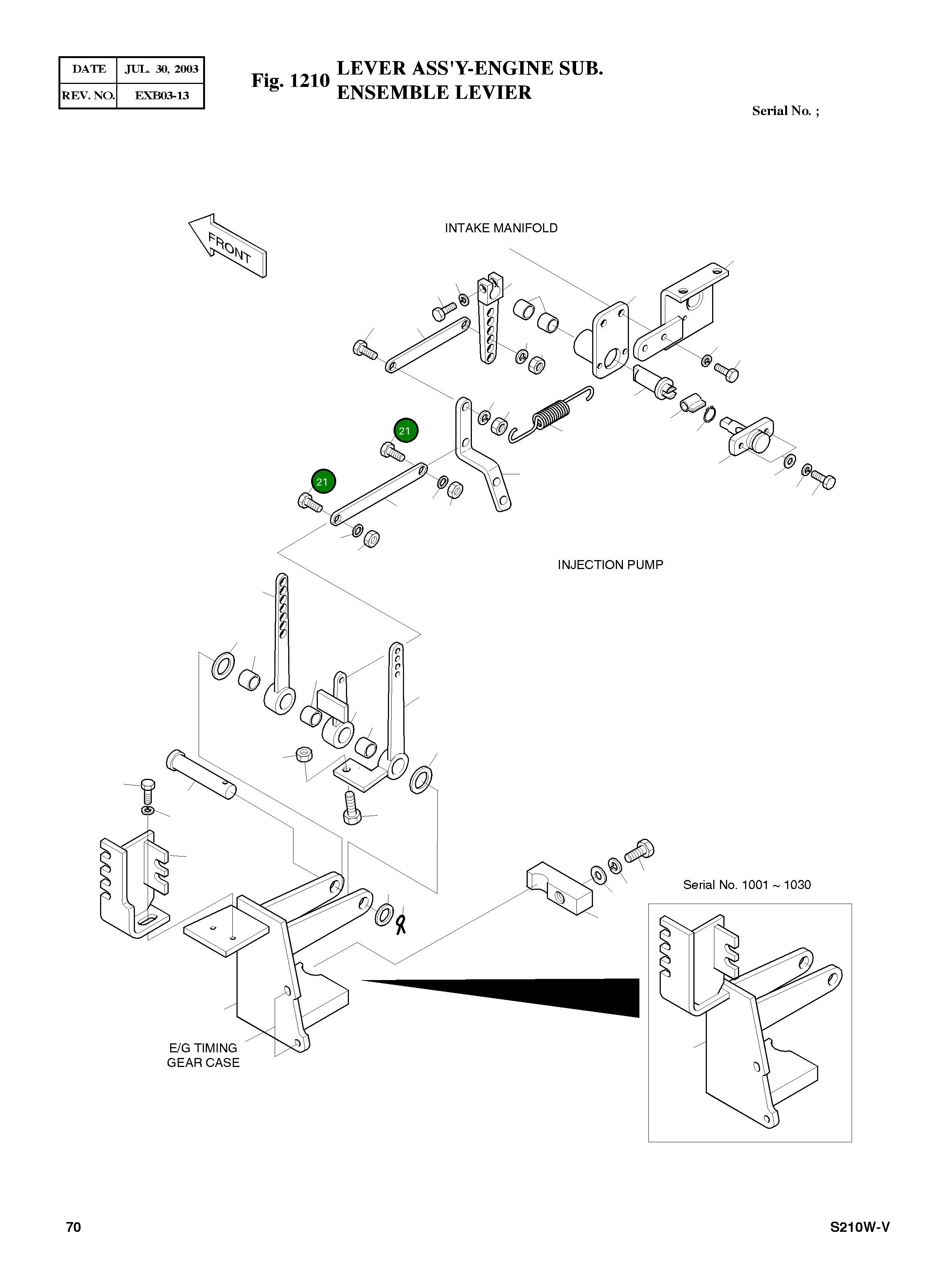 Болт M16X1.0X20 2120-2145 Komatsu