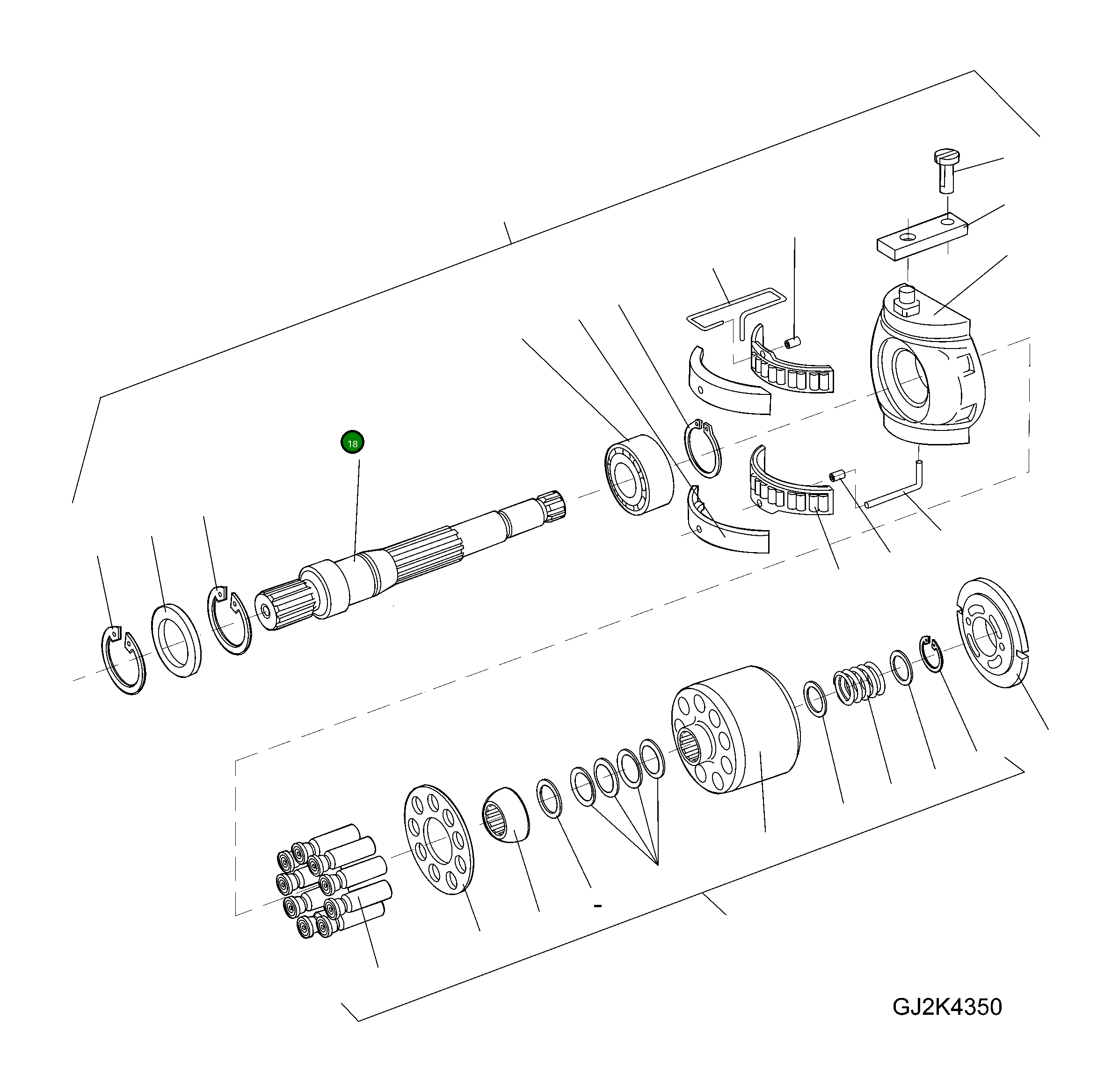 Вал 42W-17-H0P44 Komatsu