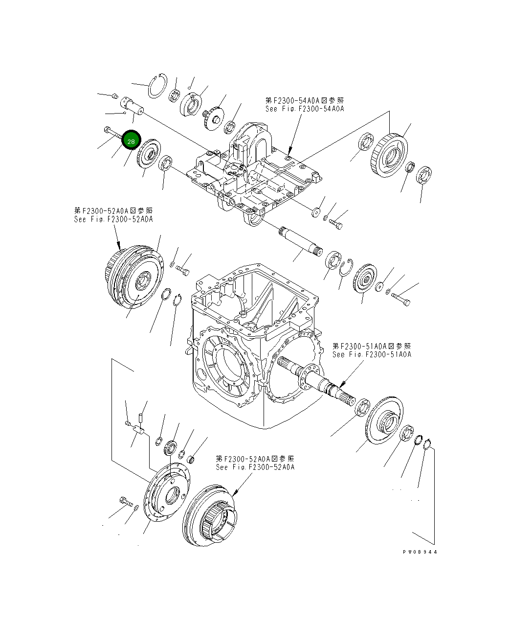 Вал 14Y-22-22231 Komatsu