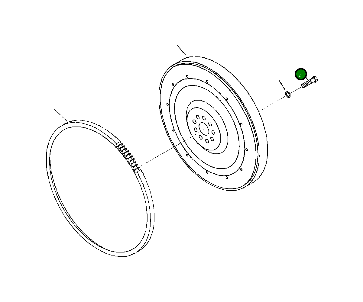 Болт (5/8-18x3 1/4 INCH) 1238 762 H1 Komatsu