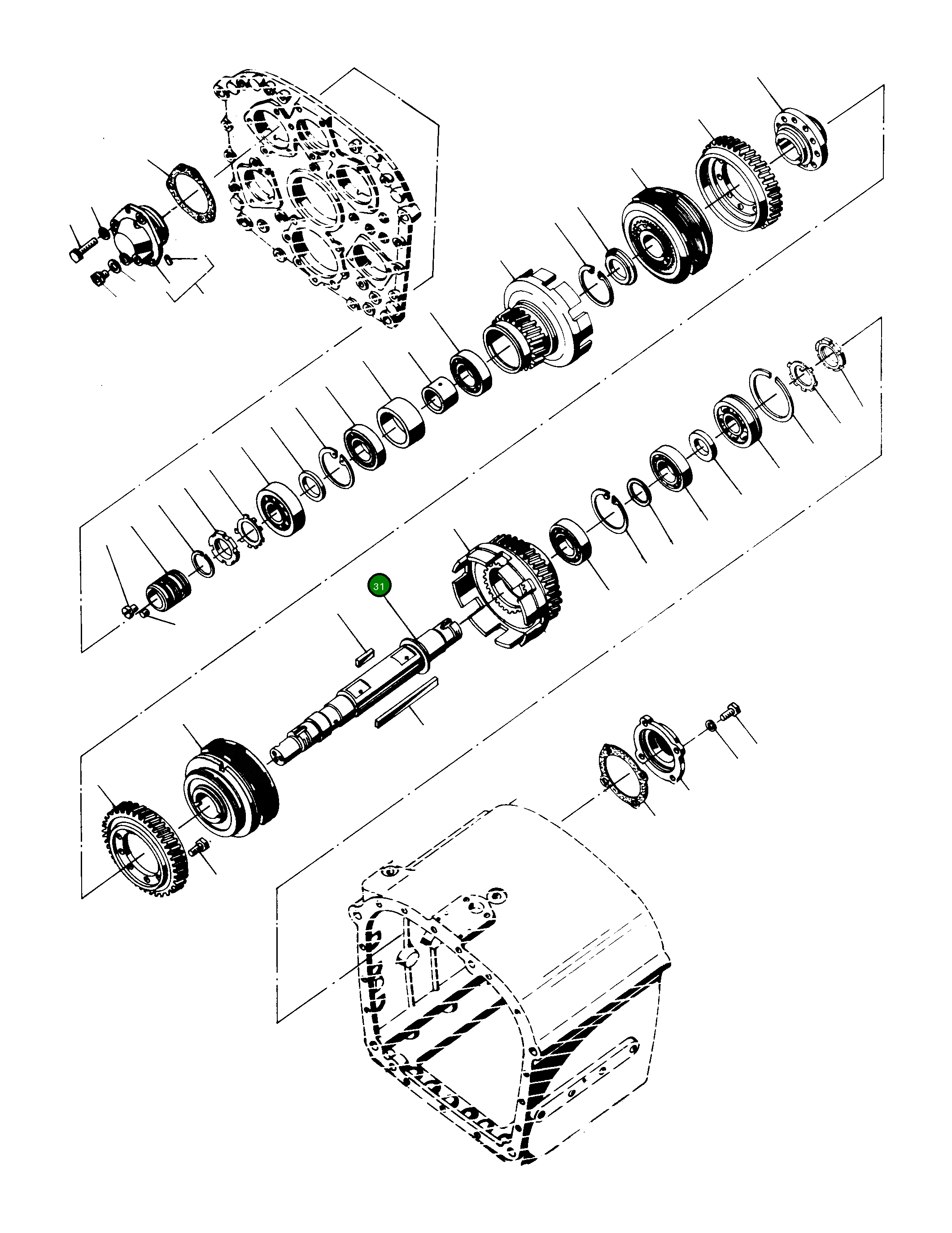Вал 2887001M1 Komatsu