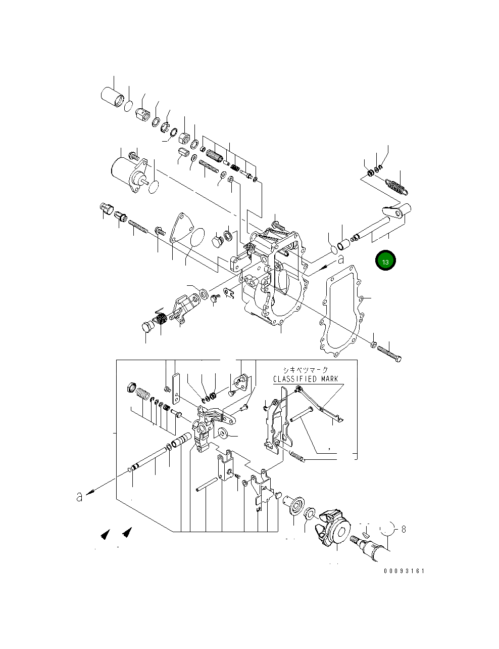 Вал YM129044-61400 Komatsu