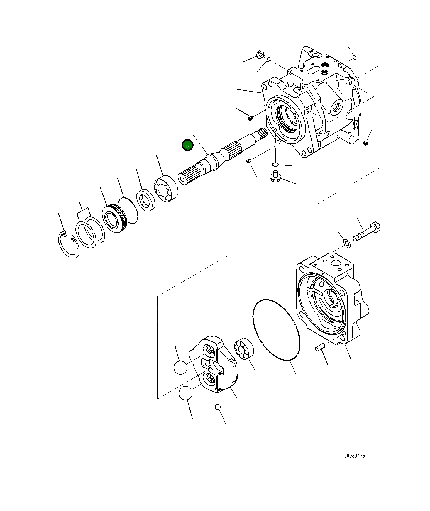Вал 708-1U-12120 Komatsu