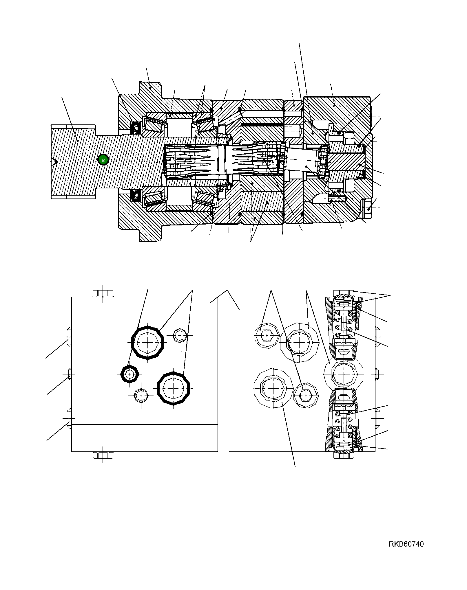 Вал 22L-09-R9720 Komatsu