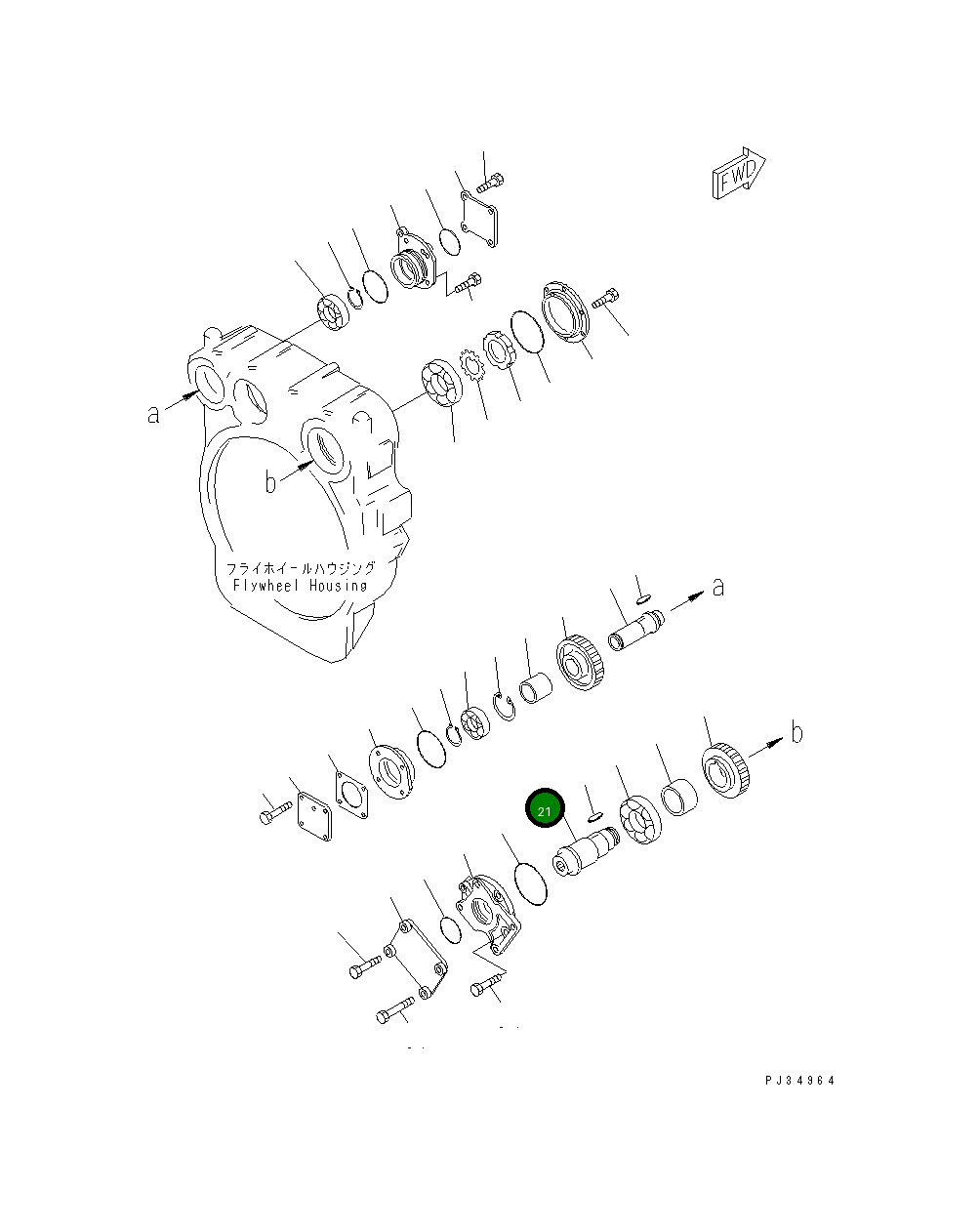 Вал 6150-21-4530 Komatsu