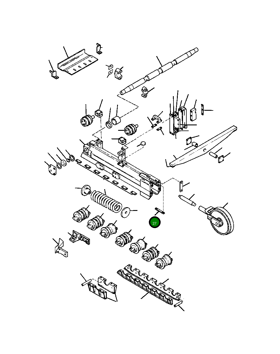 Верхняя направляющая штанга в сборе 703 615 C91 Komatsu