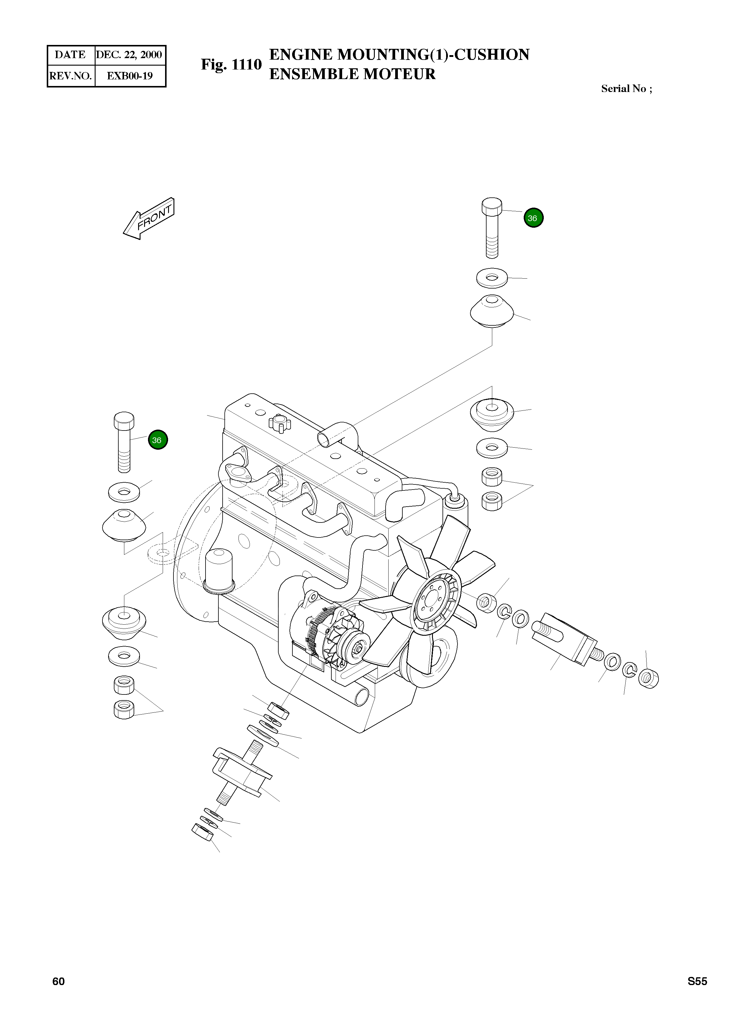Болт M16X1.5X150 S0567053 Komatsu