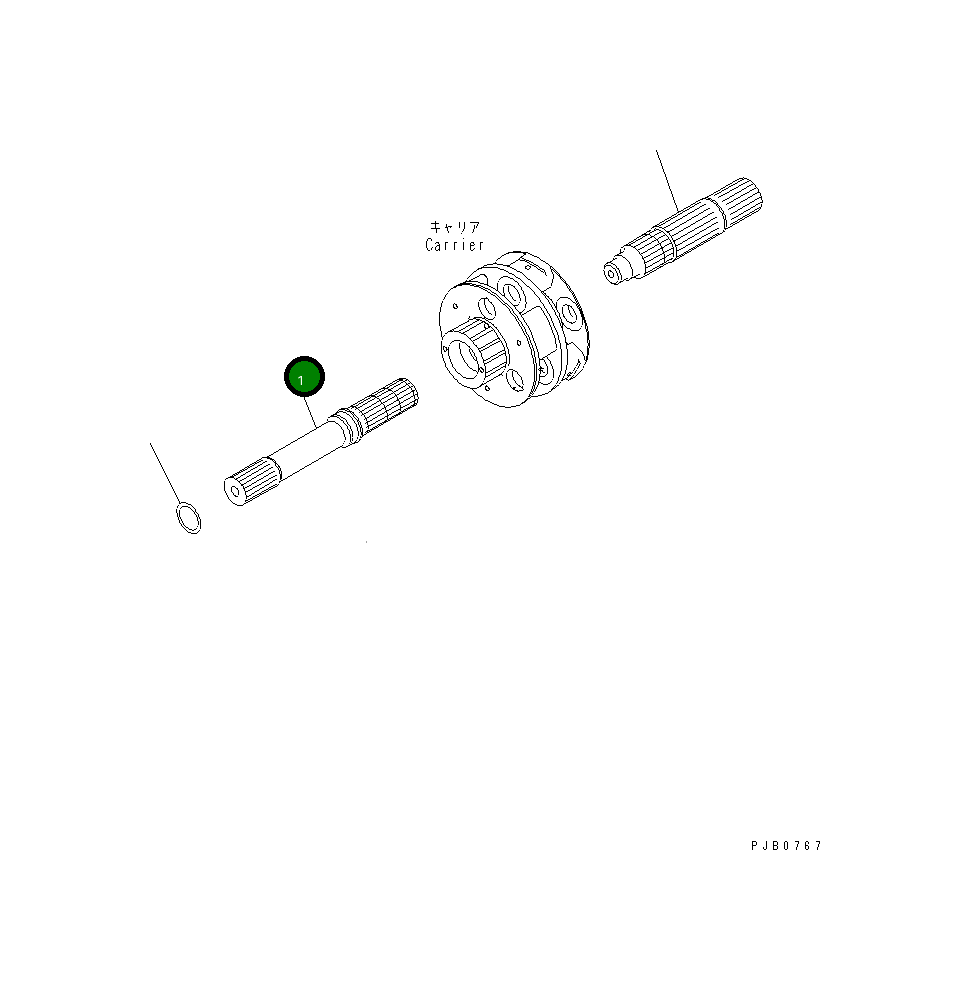 Вал 17A-15-22110 Komatsu