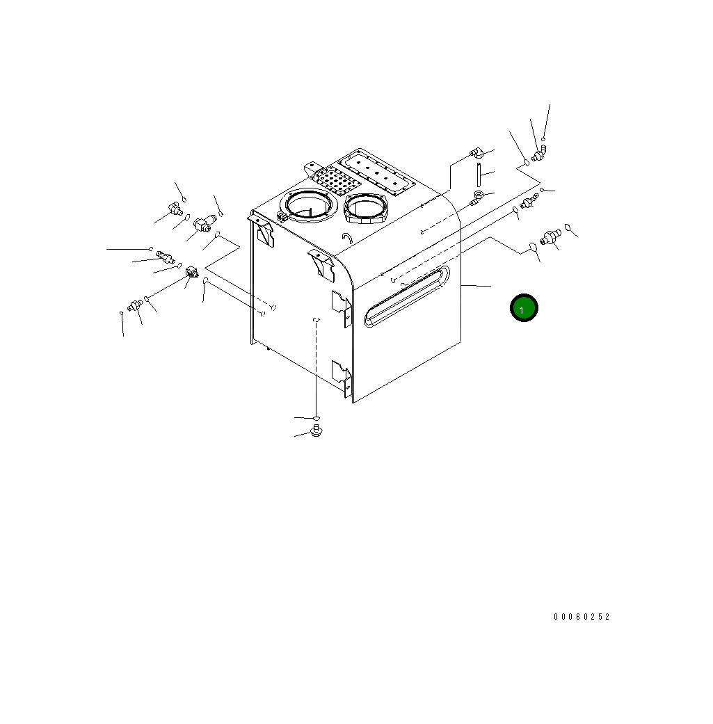 Бак 208-60-75110 Komatsu