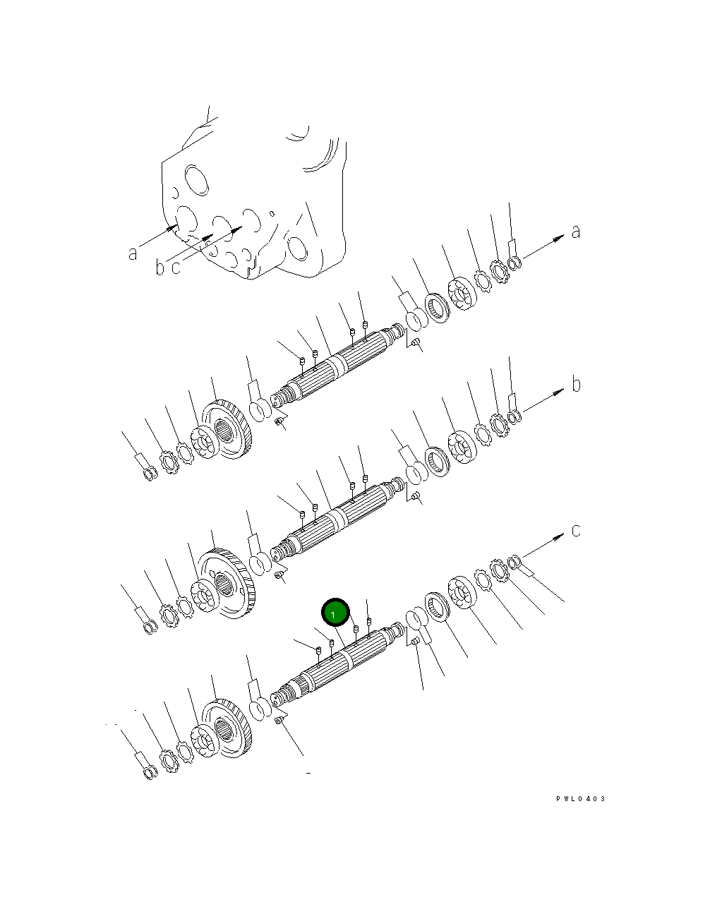 Вал 176-76-61470 Komatsu