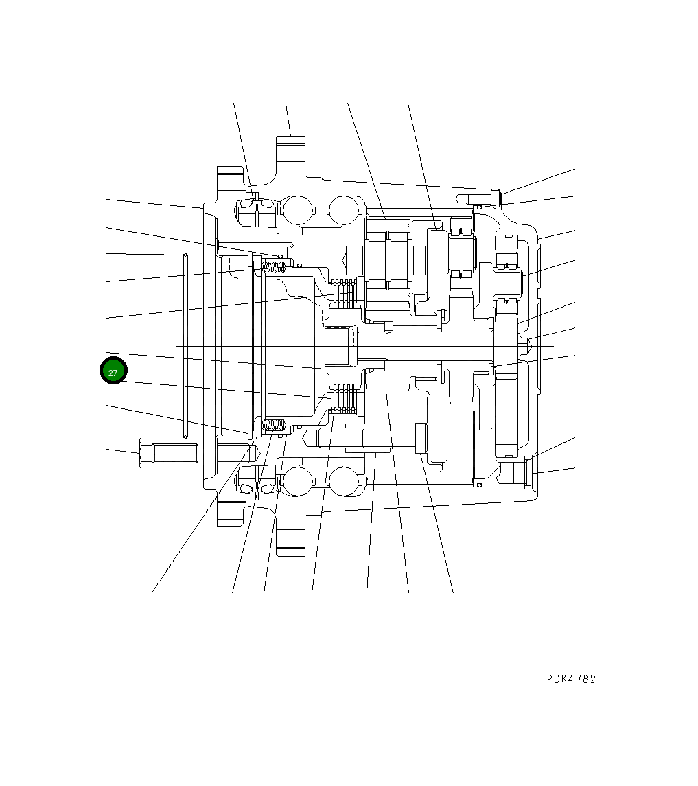 Вал 21P-27-K1640 Komatsu