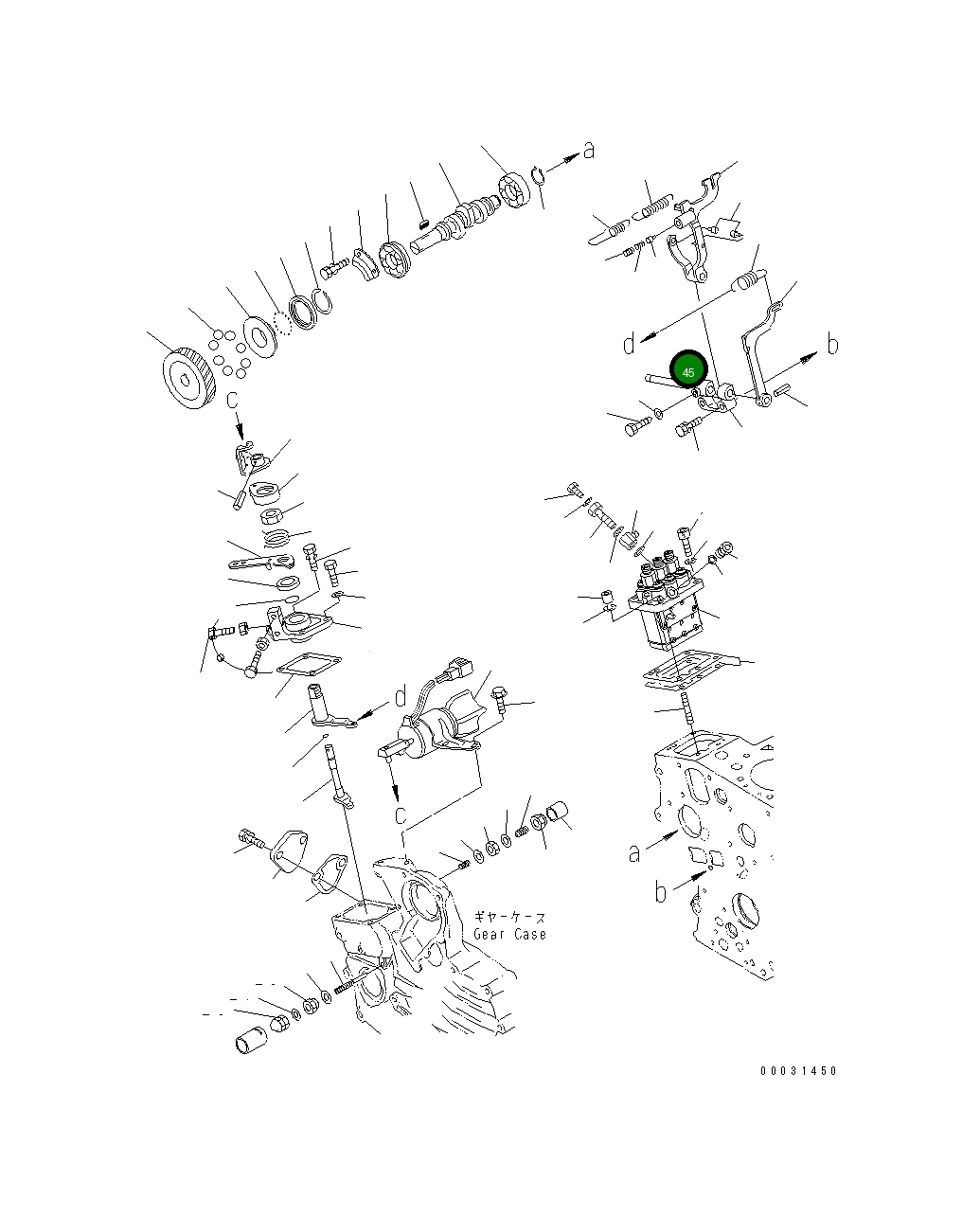 Вал KT15841-5615-0 Komatsu