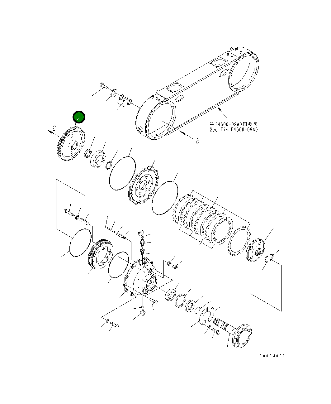 Ведущая звезда 23A-25-31150 Komatsu