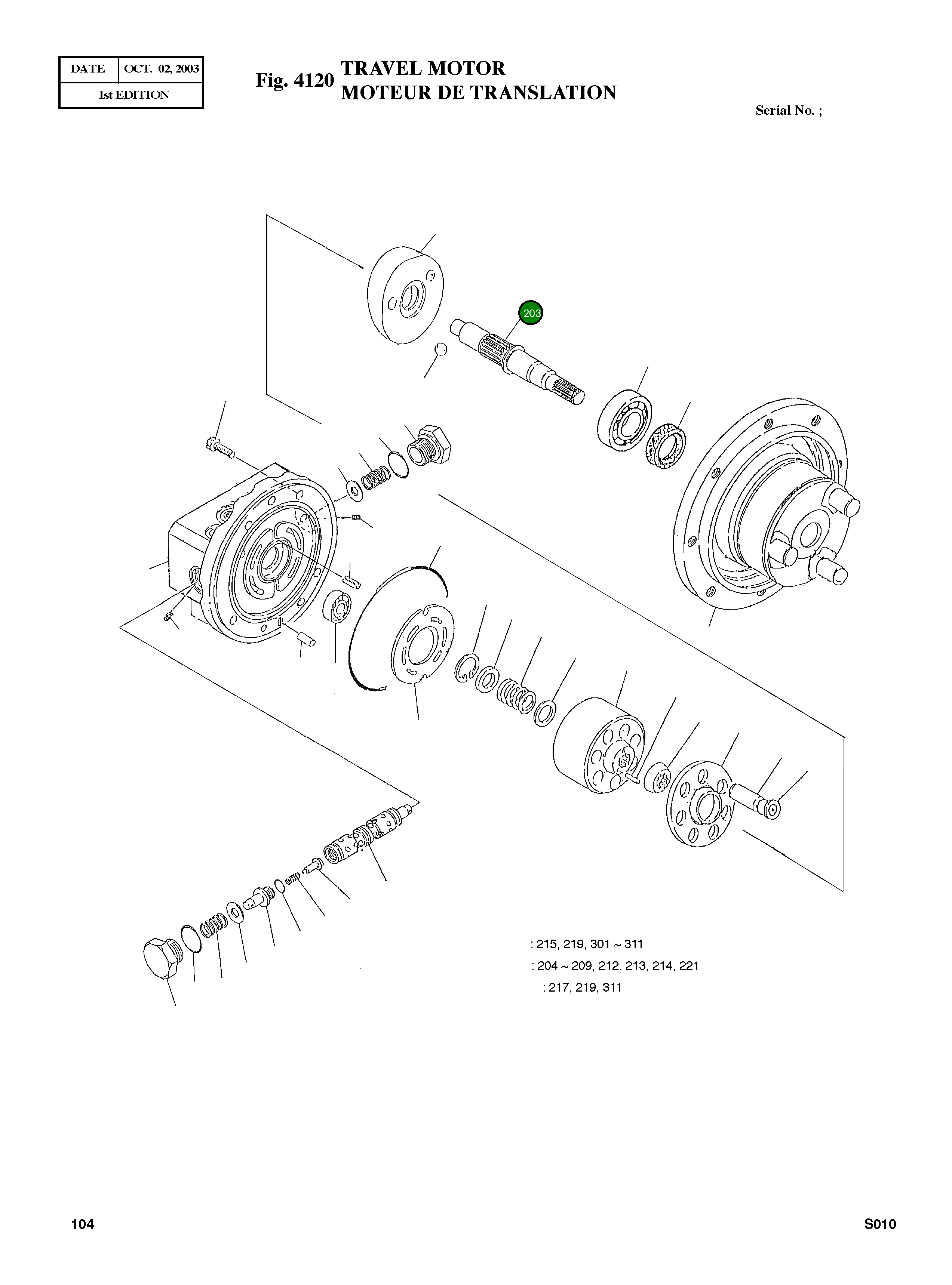 Вал 2.405-00012 Komatsu