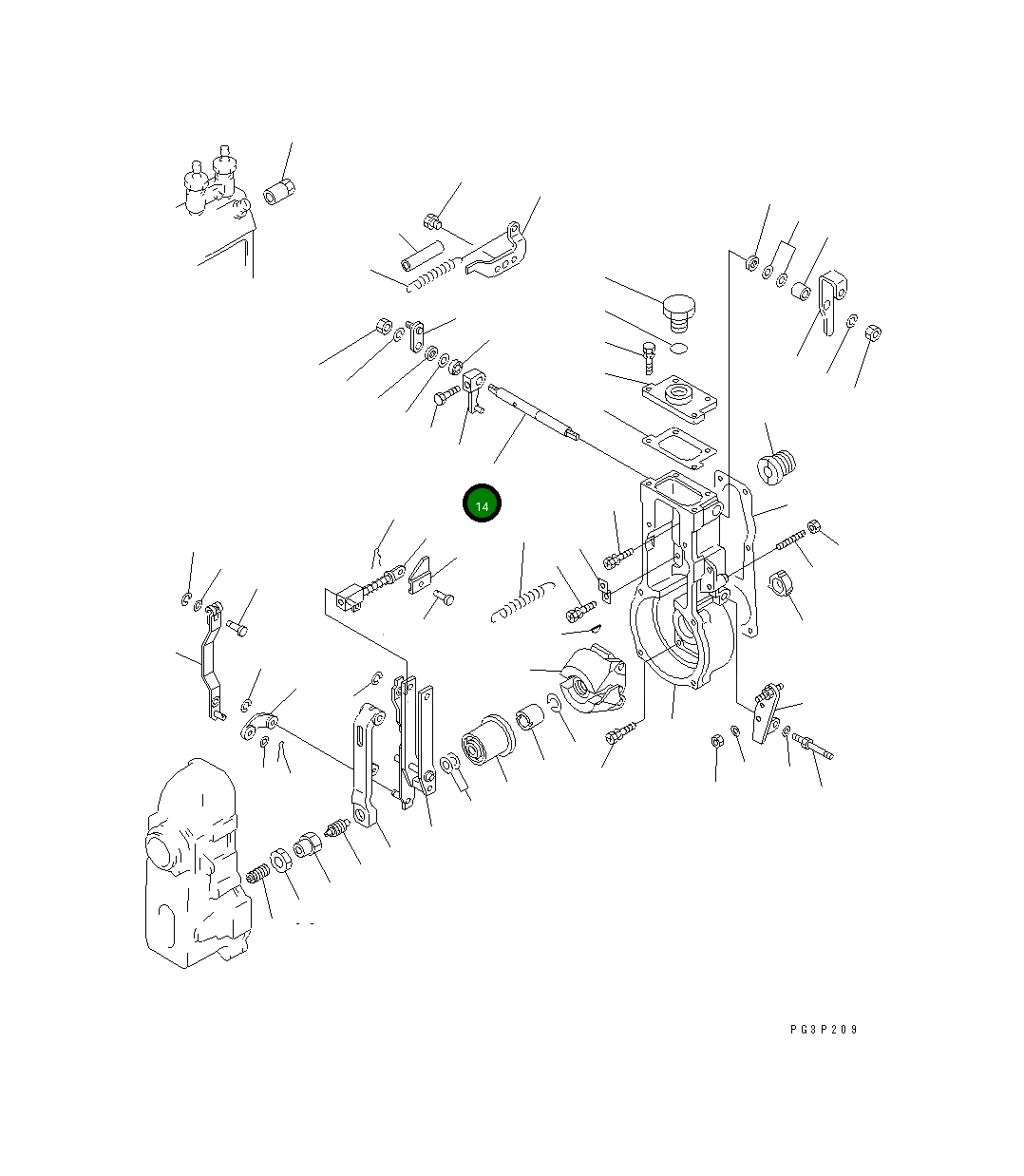 Вал DK155004-4100 Komatsu