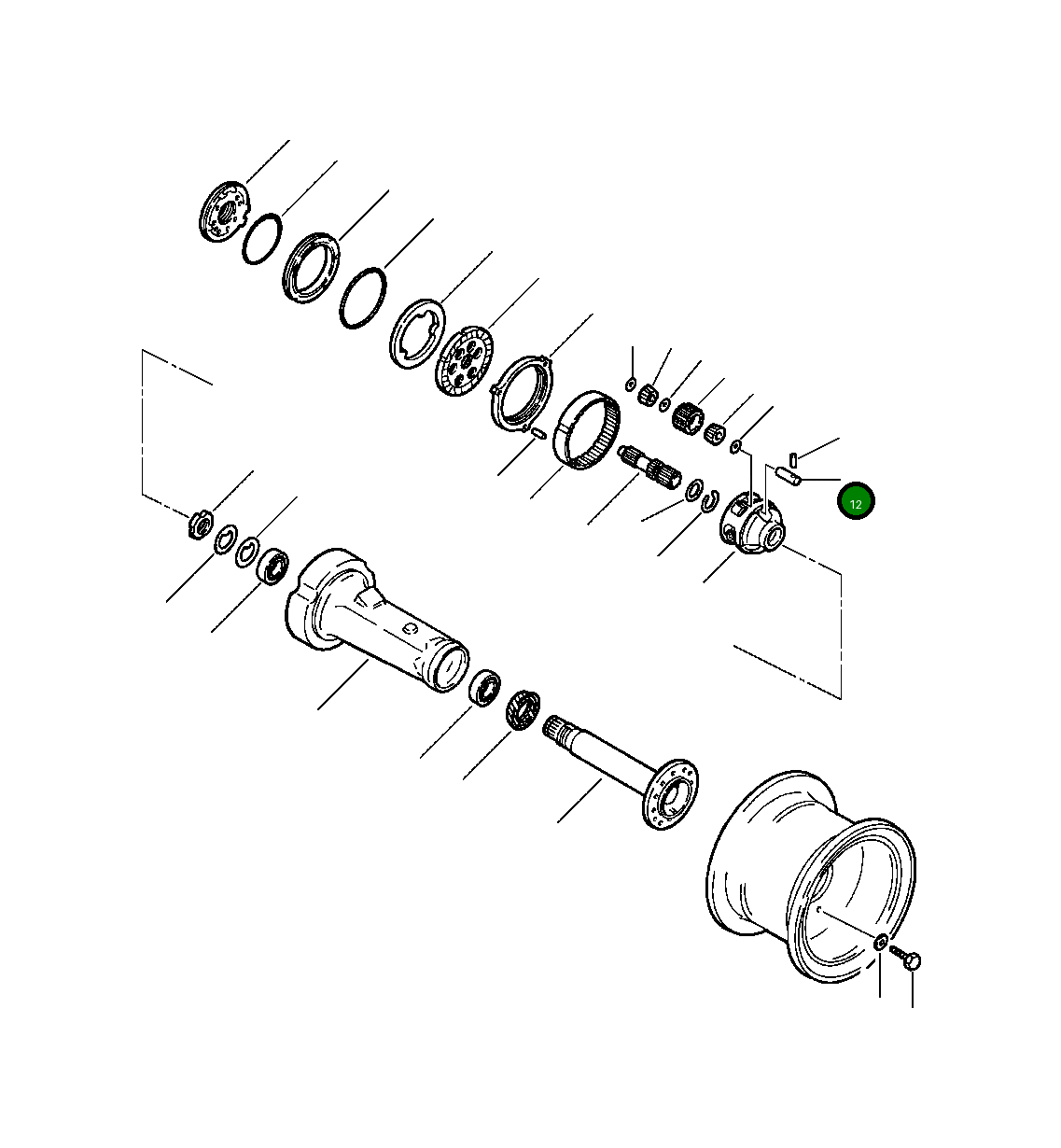 Вал 1301 729 H1 Komatsu