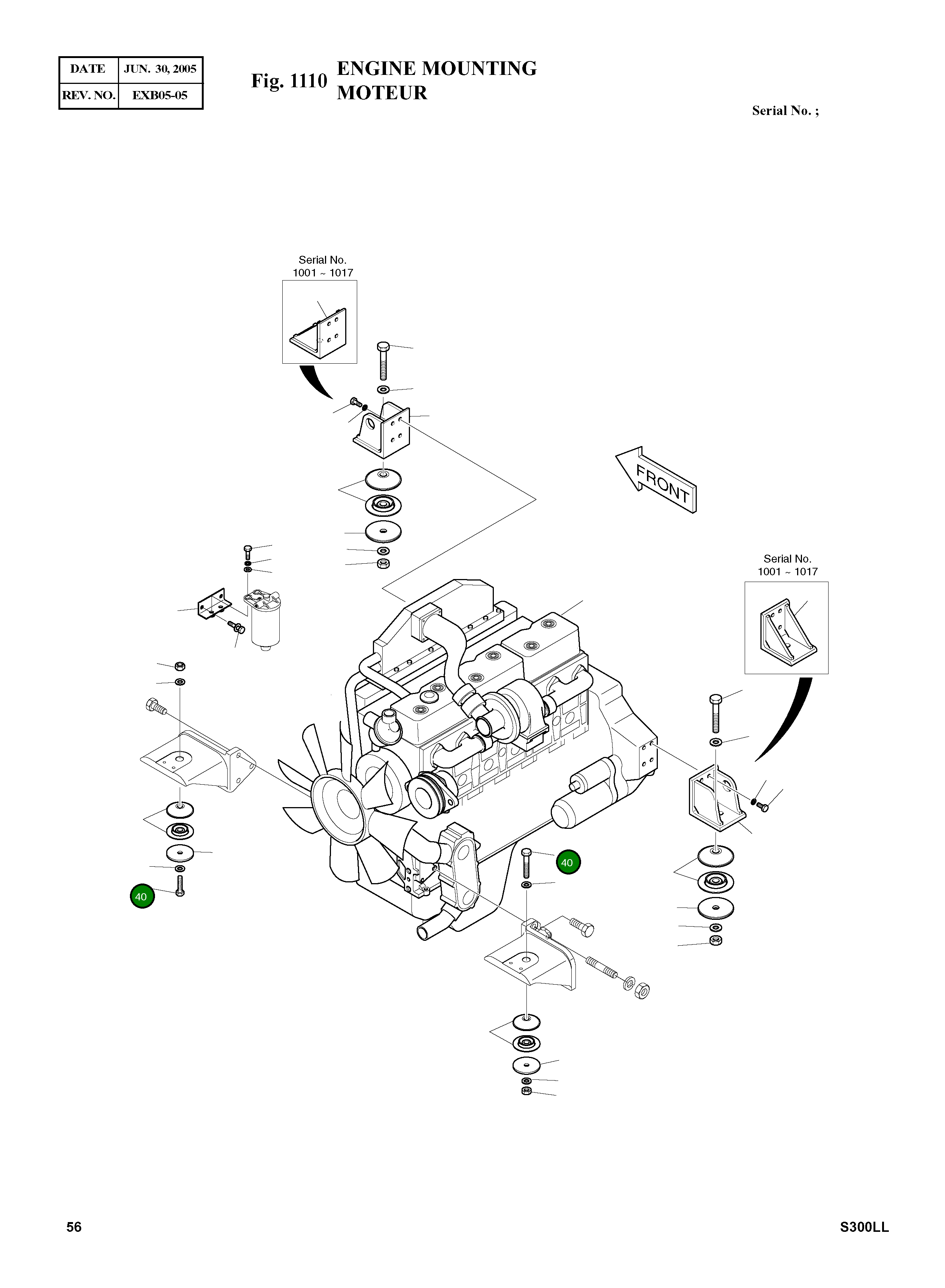 Болт M16X1.5X100 S0766266 Komatsu
