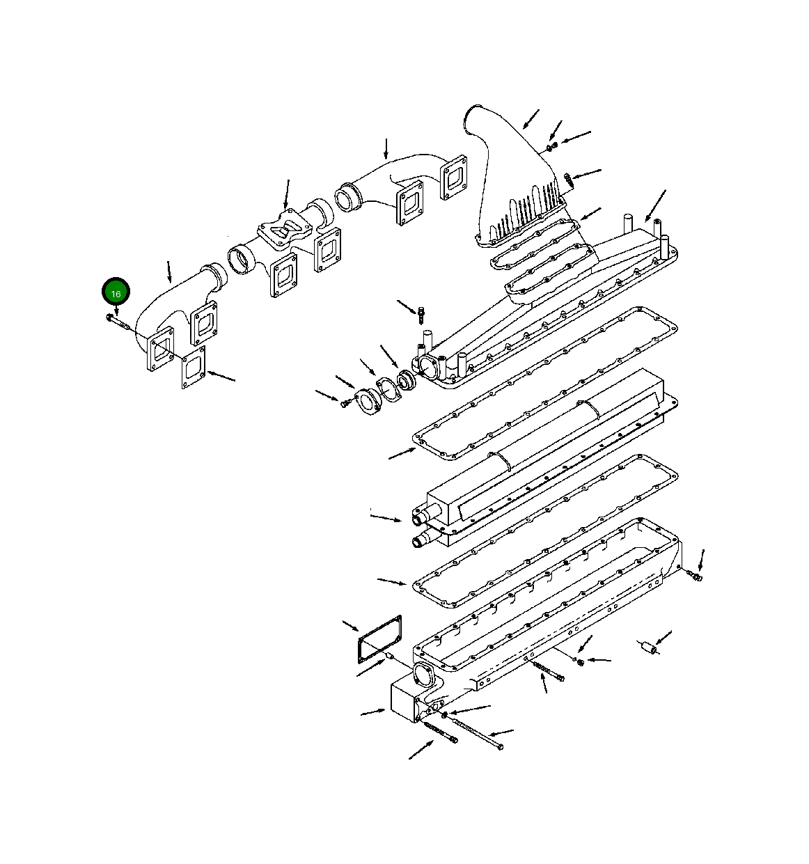 Болт (7/16-14x3 INCH) 1241 500 H1 Komatsu