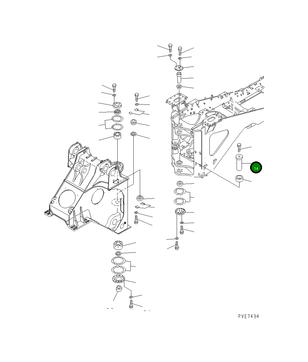 Вал 427-46-11312 Komatsu