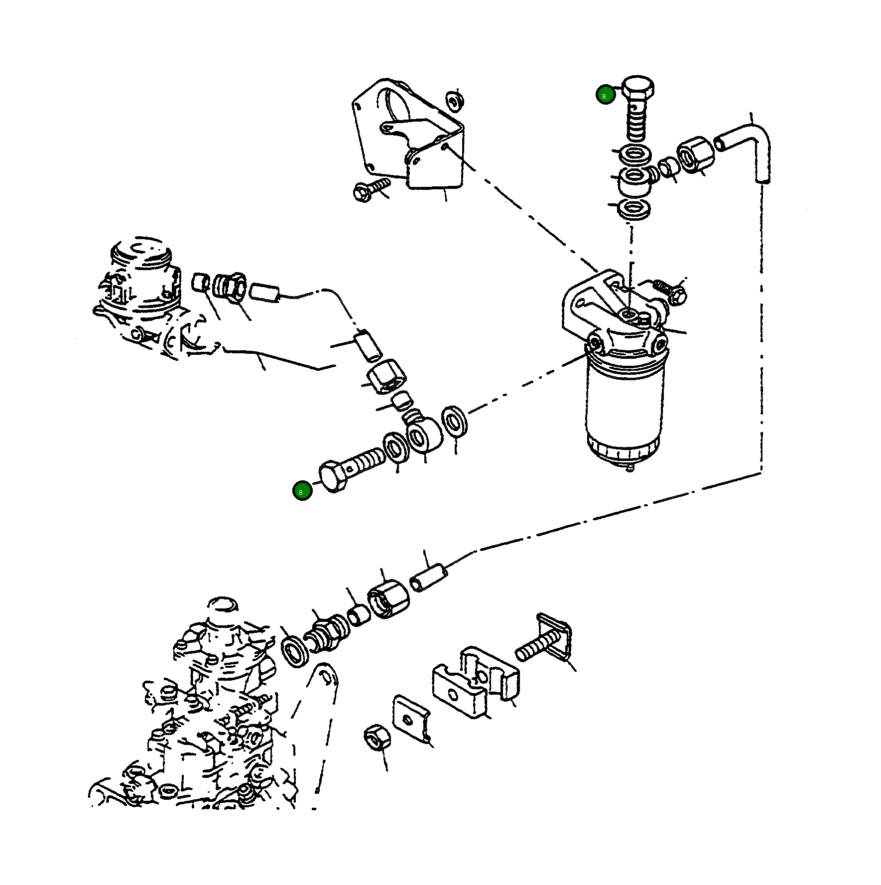 Болт-банджо 4918136M1 Komatsu