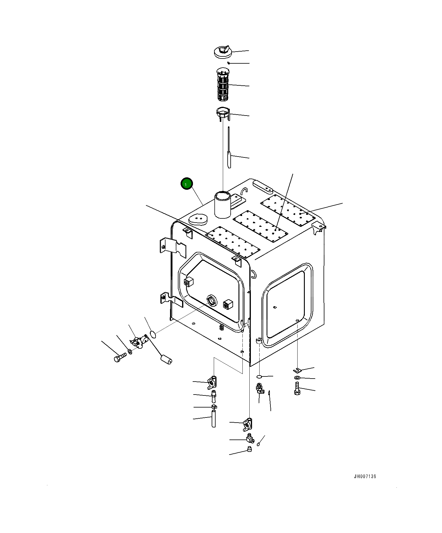 Бак 2050435110 Komatsu