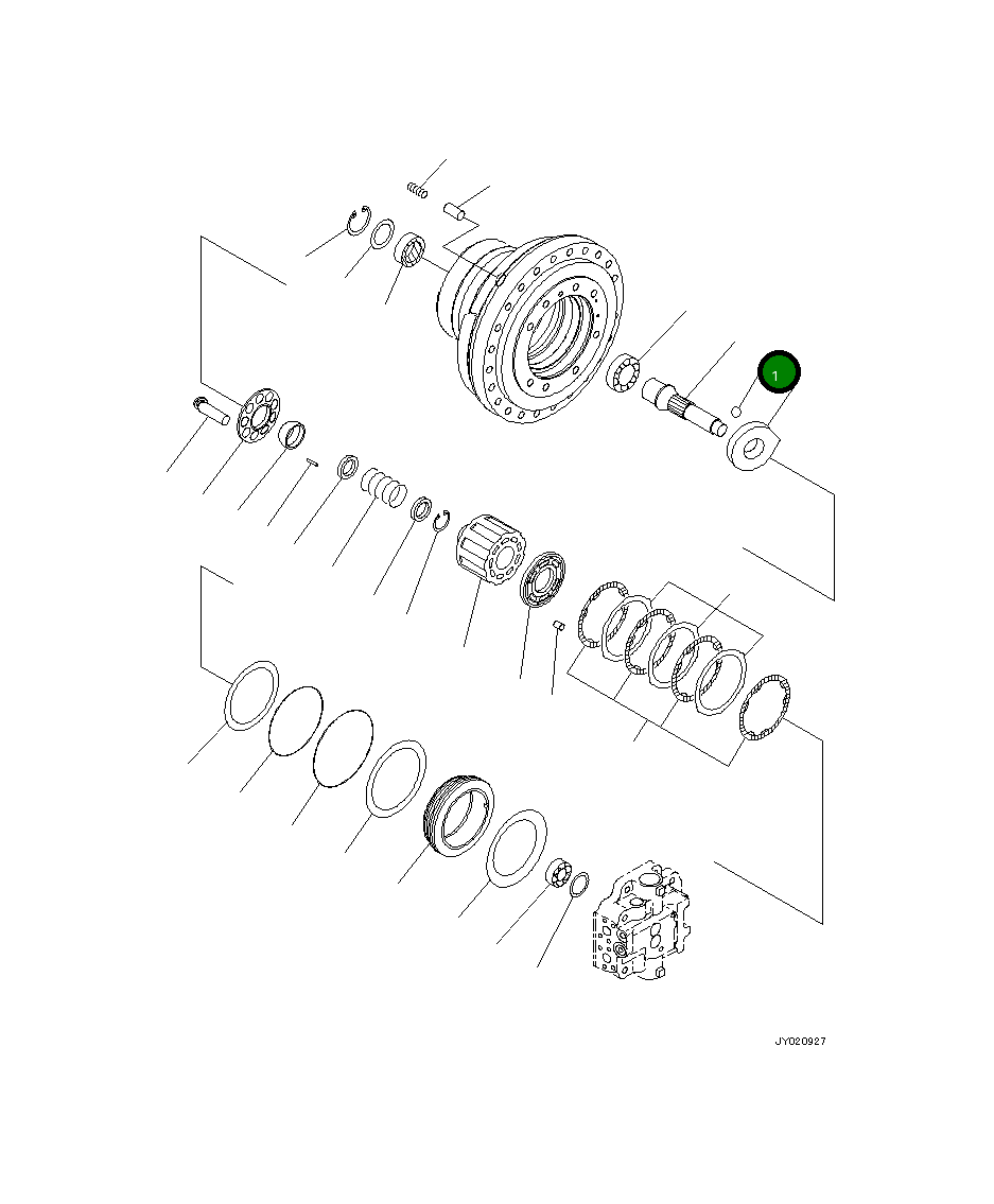 Вал 708-8H-32180 Komatsu