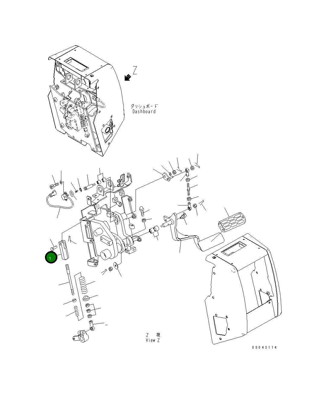 Вилка 17A-43-41531 Komatsu
