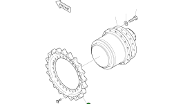 Ведущая звезда 108-00017B Komatsu