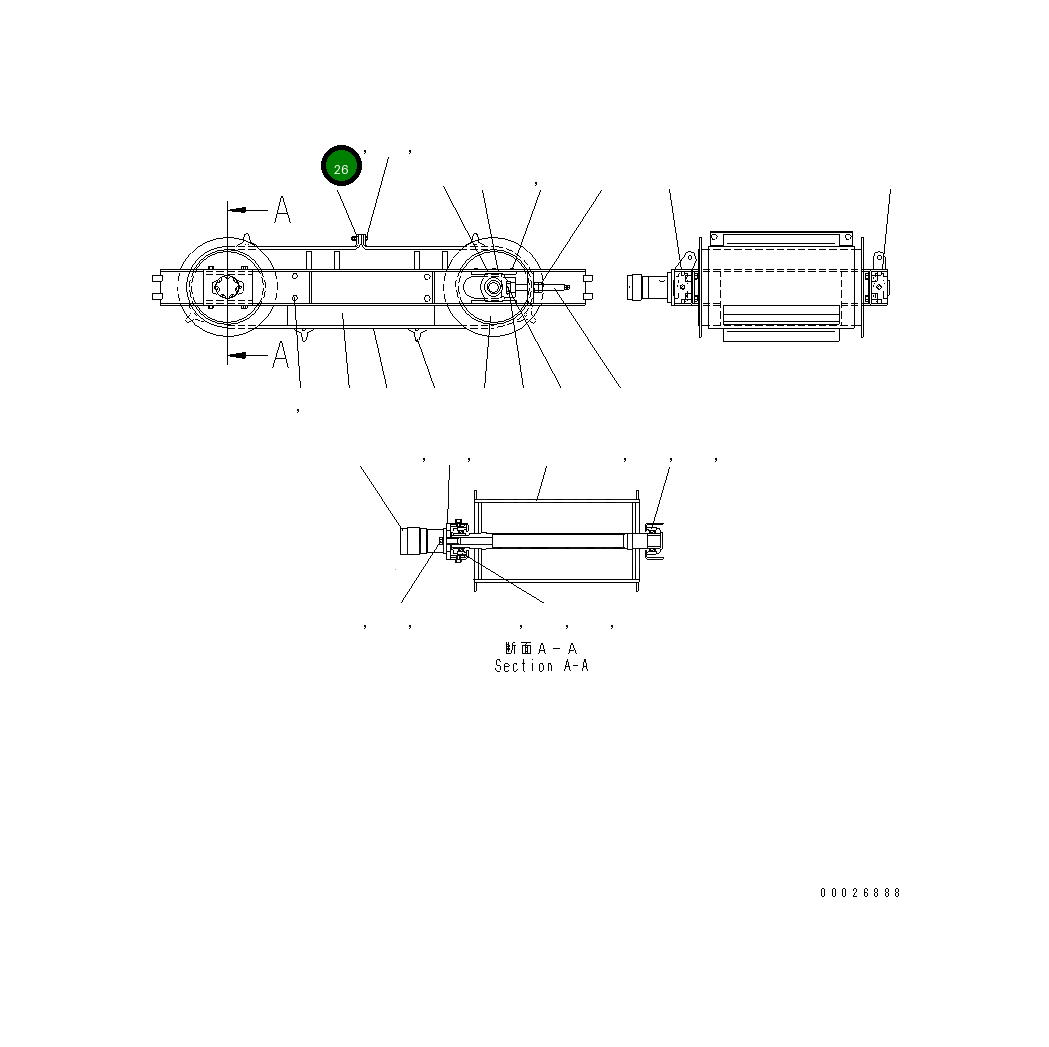 Болт,(M12X55) MFD0000431 Komatsu
