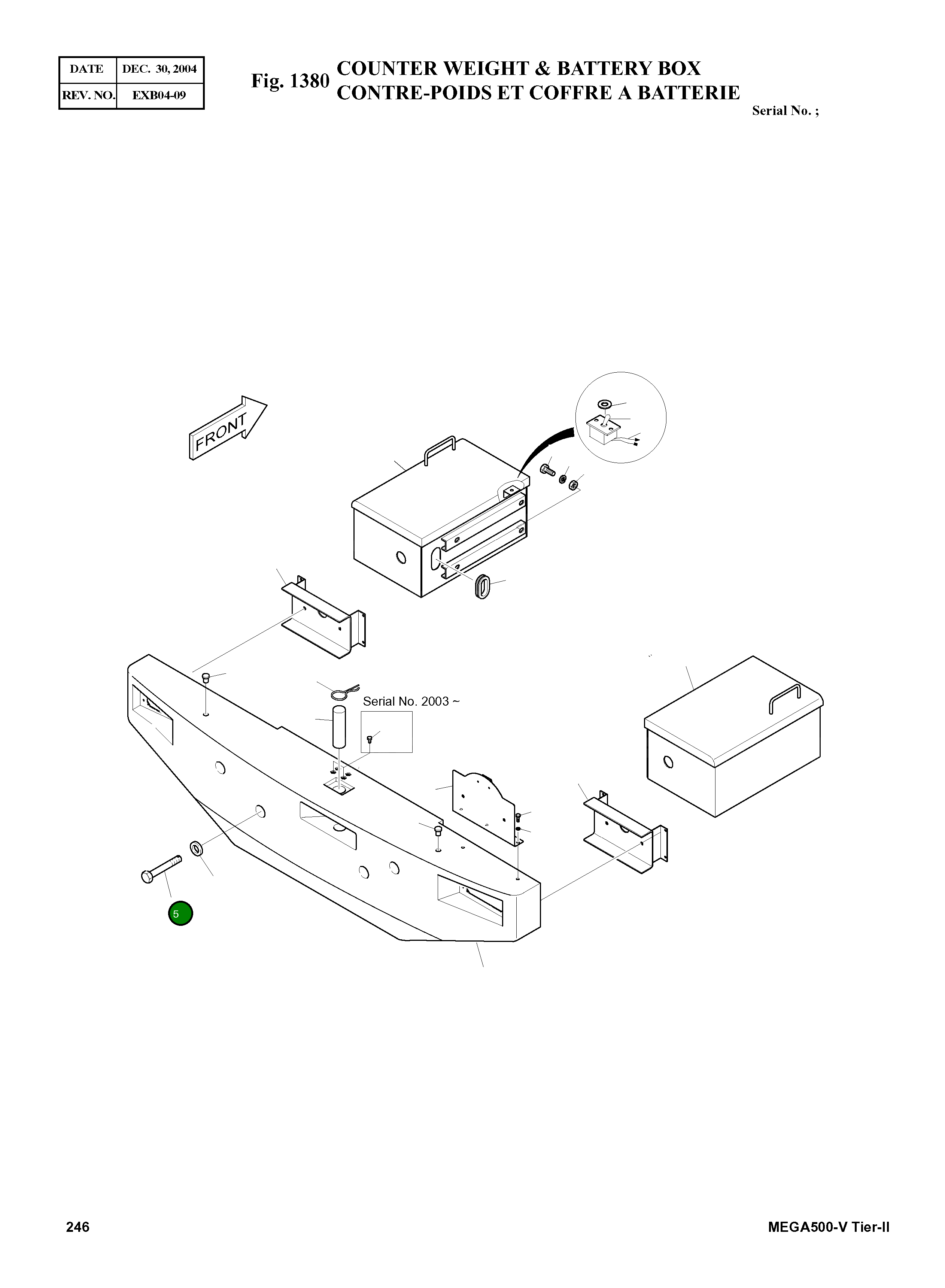 Болт M39X3.0X285 120-00054A Komatsu