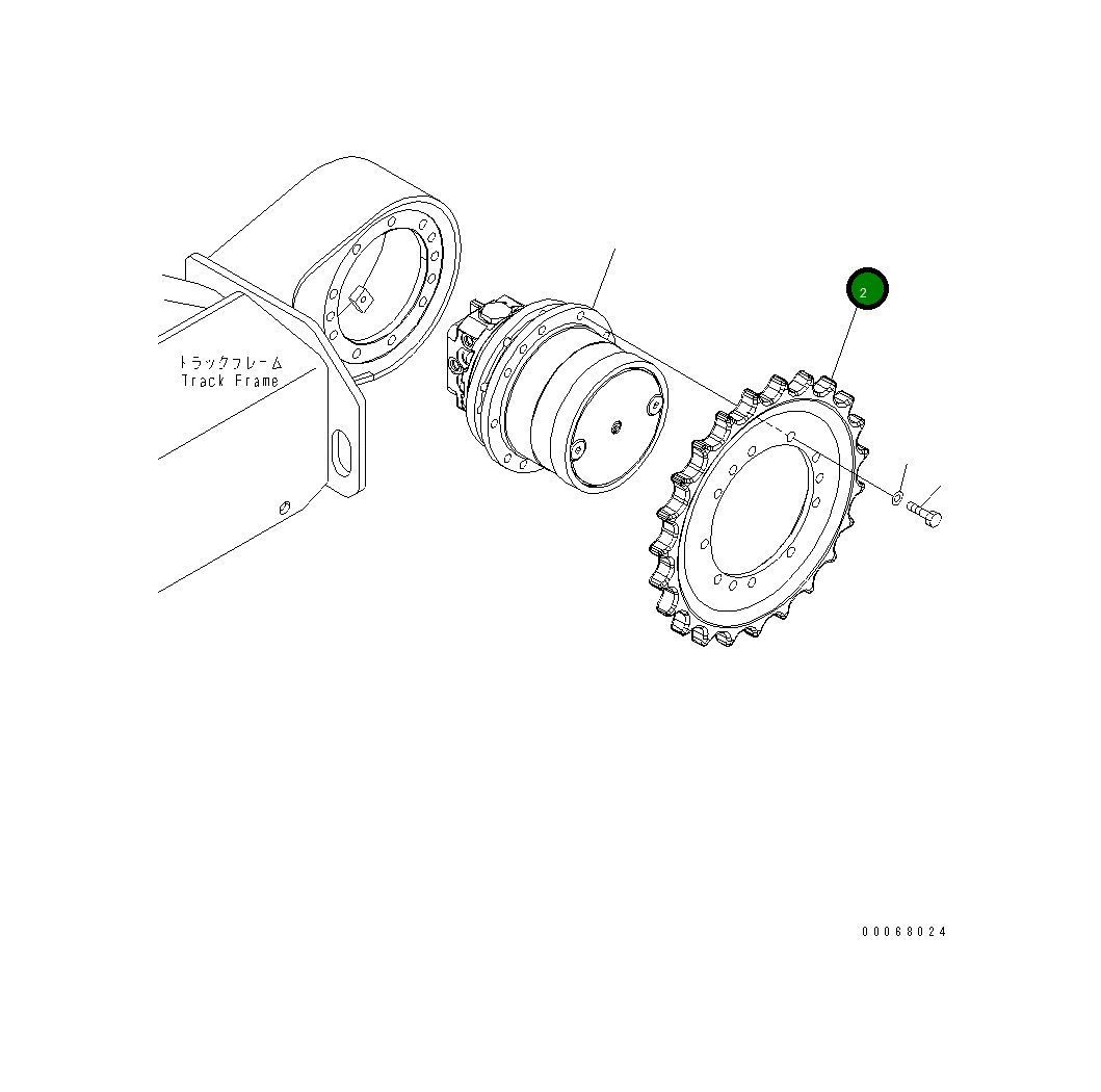 Ведущая звезда 22L-27-21110 Komatsu
