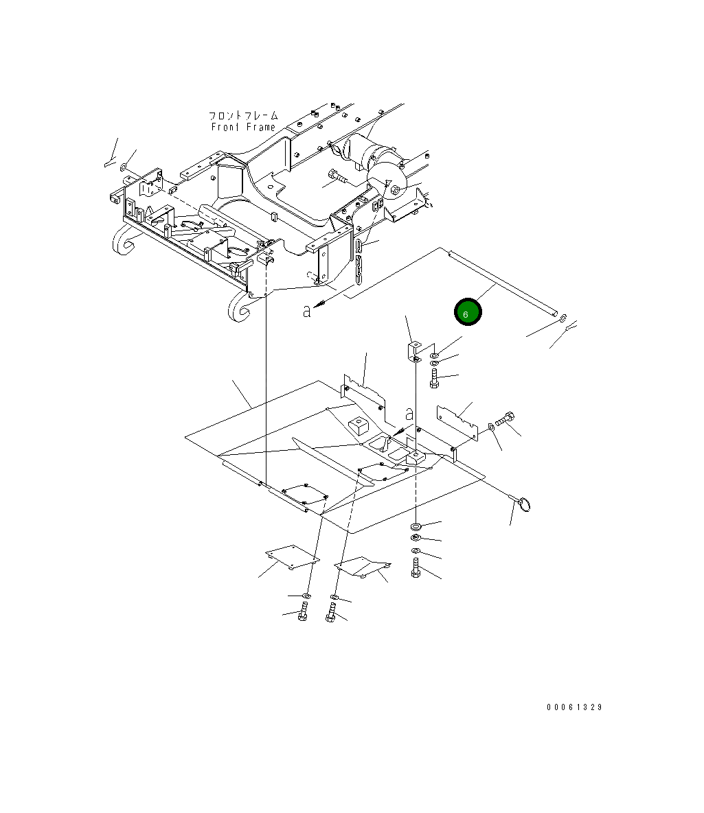 Вал 56D-54-18130 Komatsu