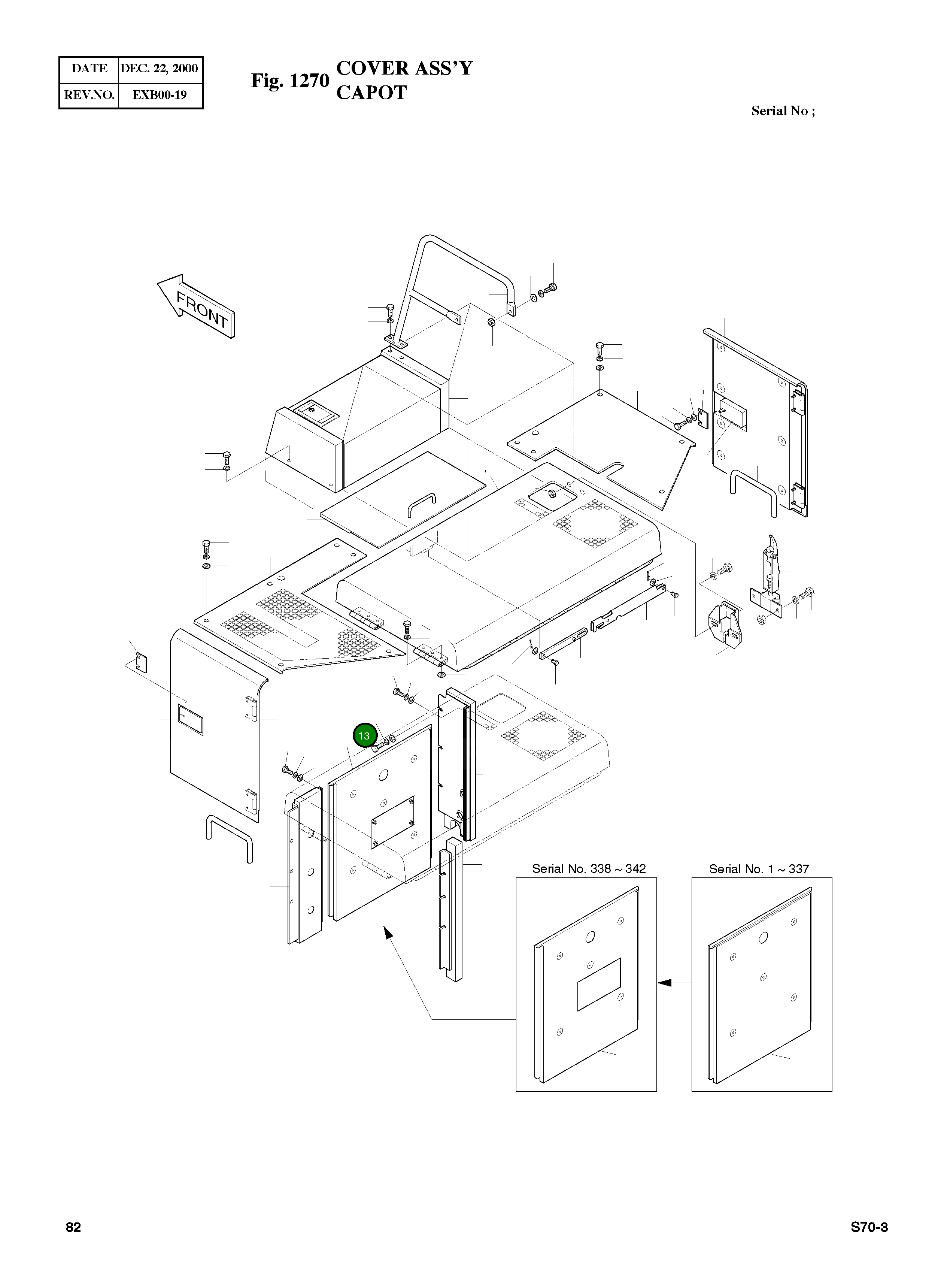 Болт M10X1.25X12 S0508453 Komatsu