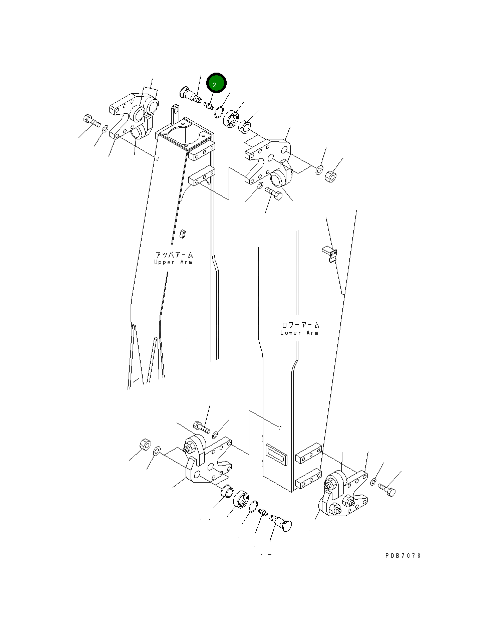 Вал KVB5201540 Komatsu