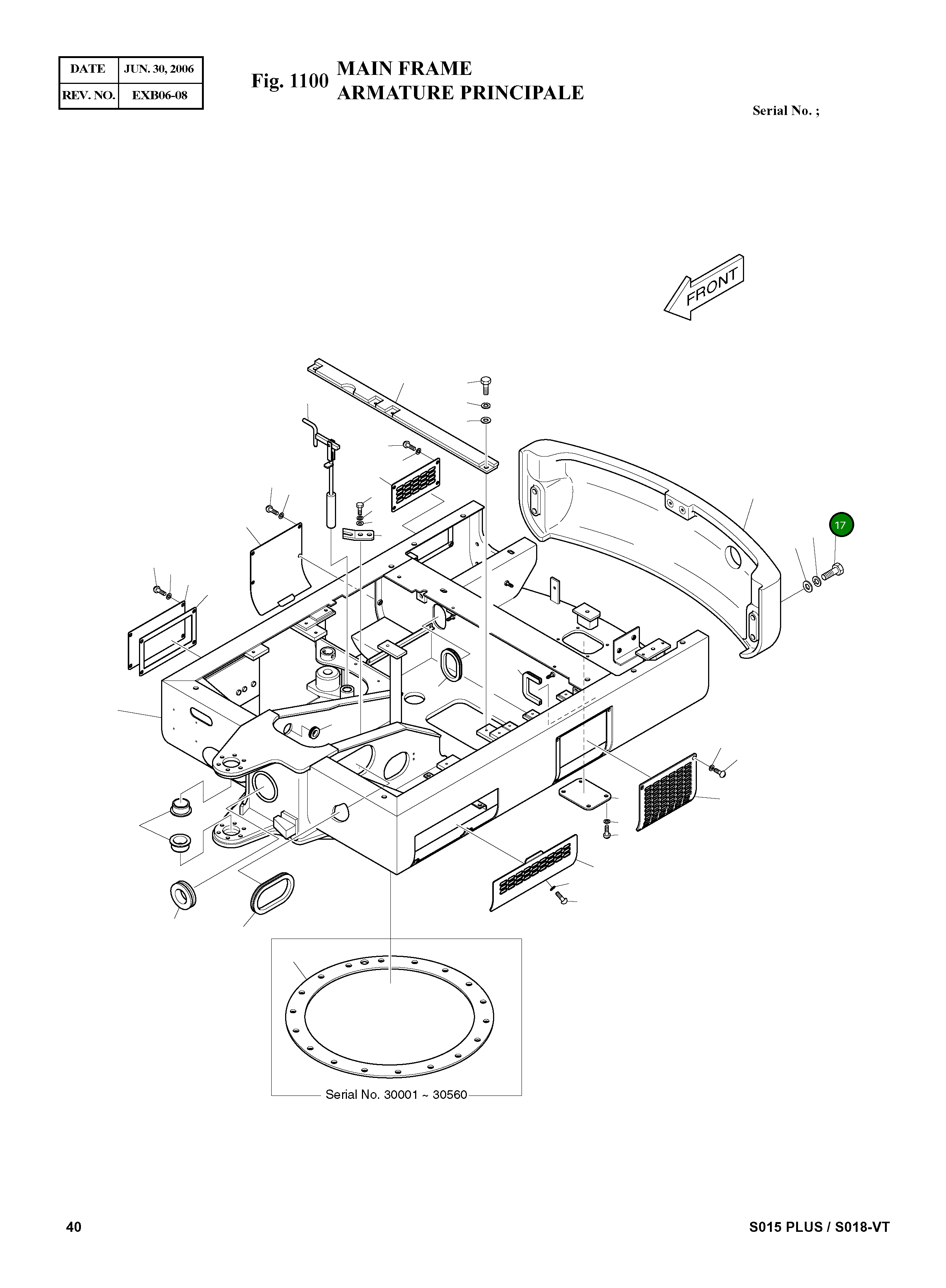 Болт M14X1.5X90 S0763666 Komatsu