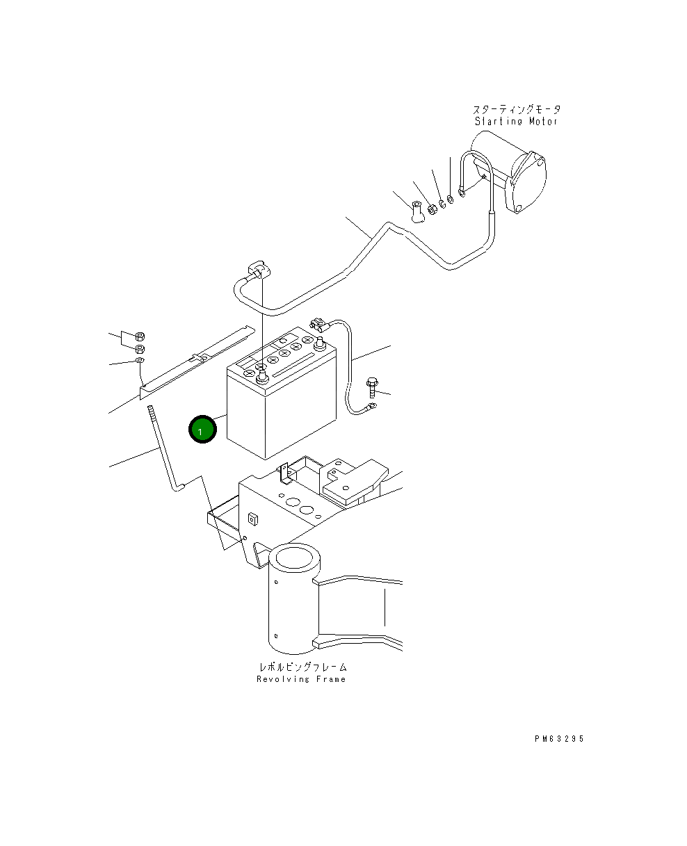 Аккумулятор WET 55B24R 20M-06-82410 Komatsu