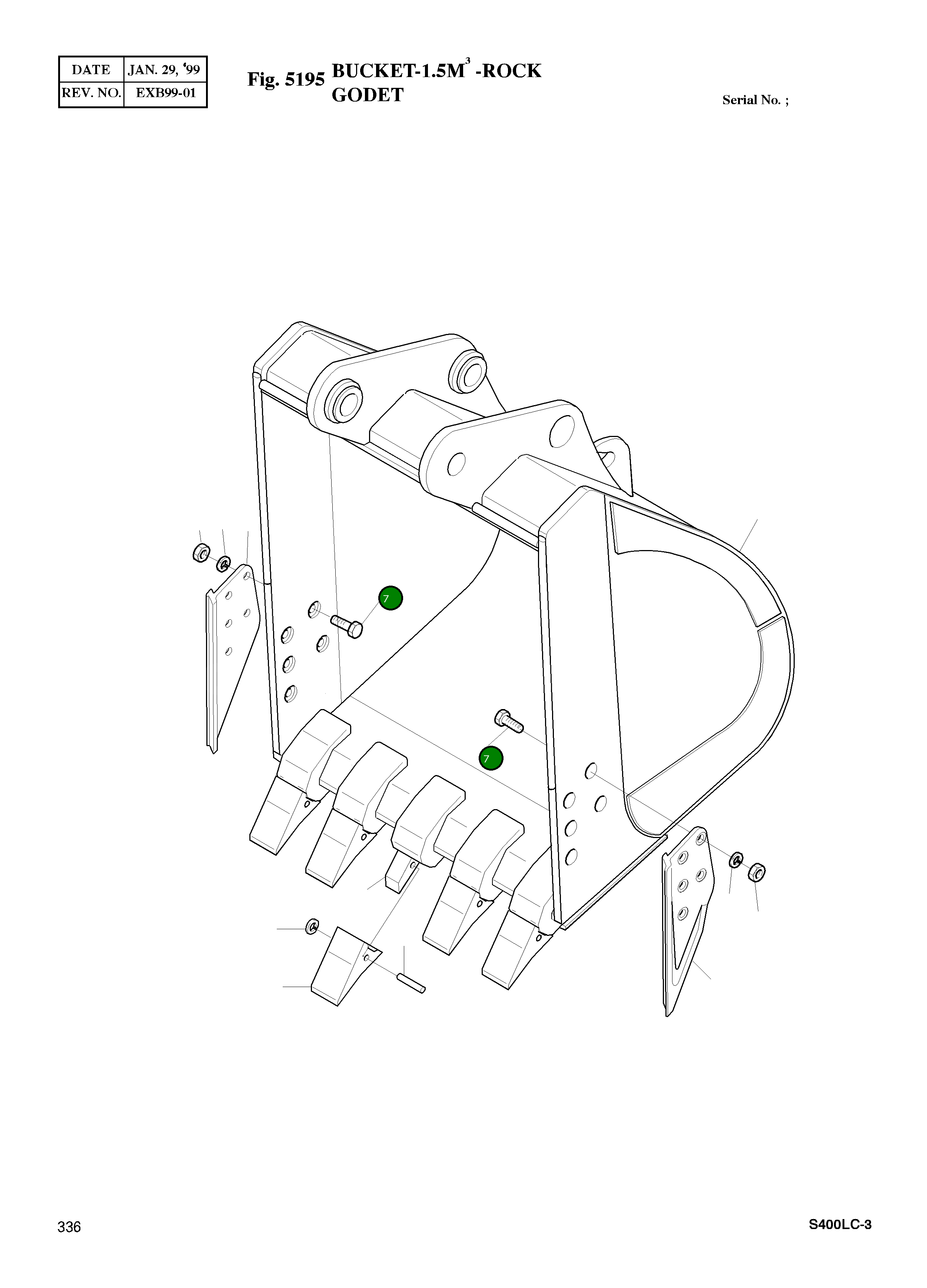 Болт M27X3.0X70 S0576861 Komatsu