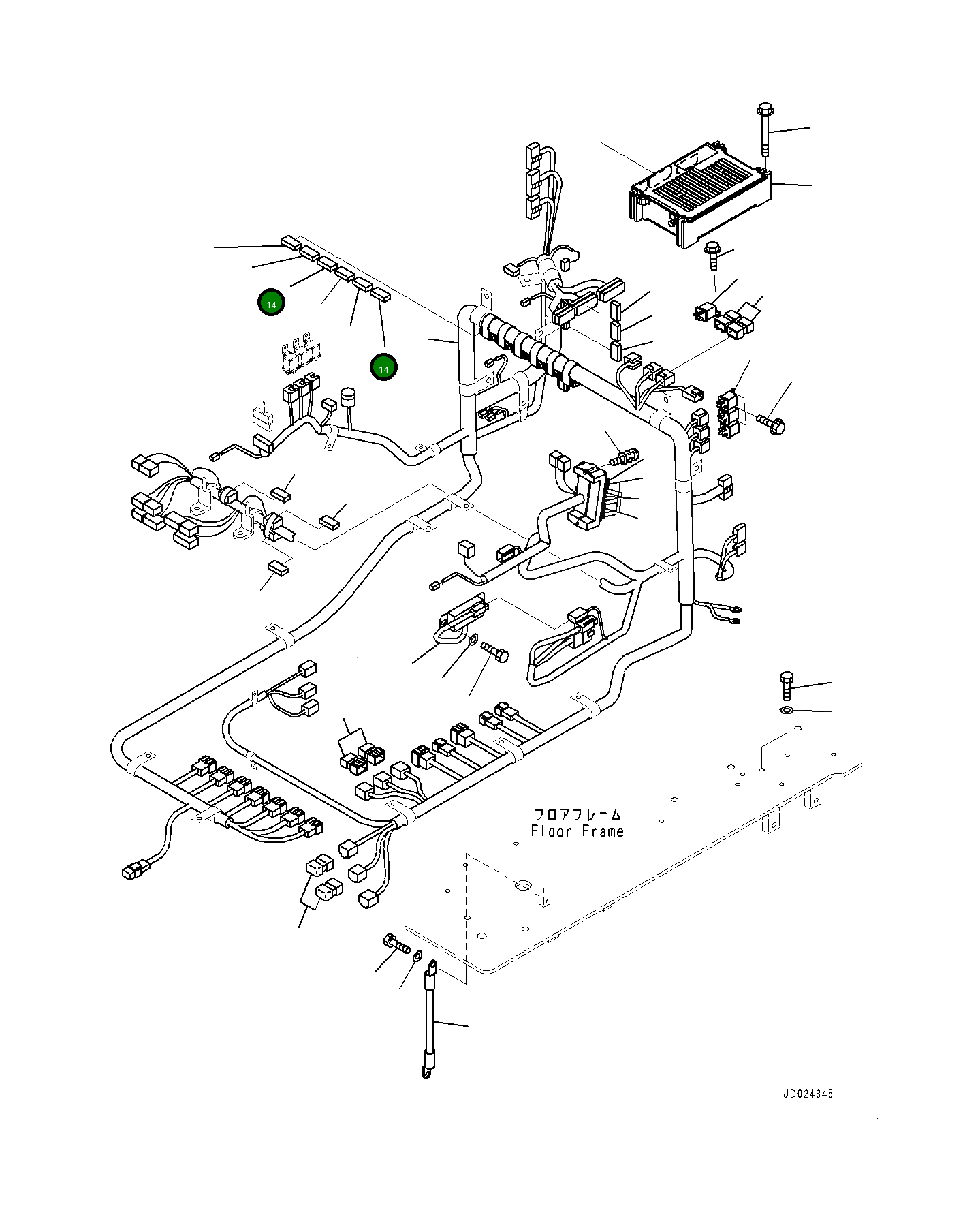 F-разъём, оранжевый HM6400-0016 Komatsu