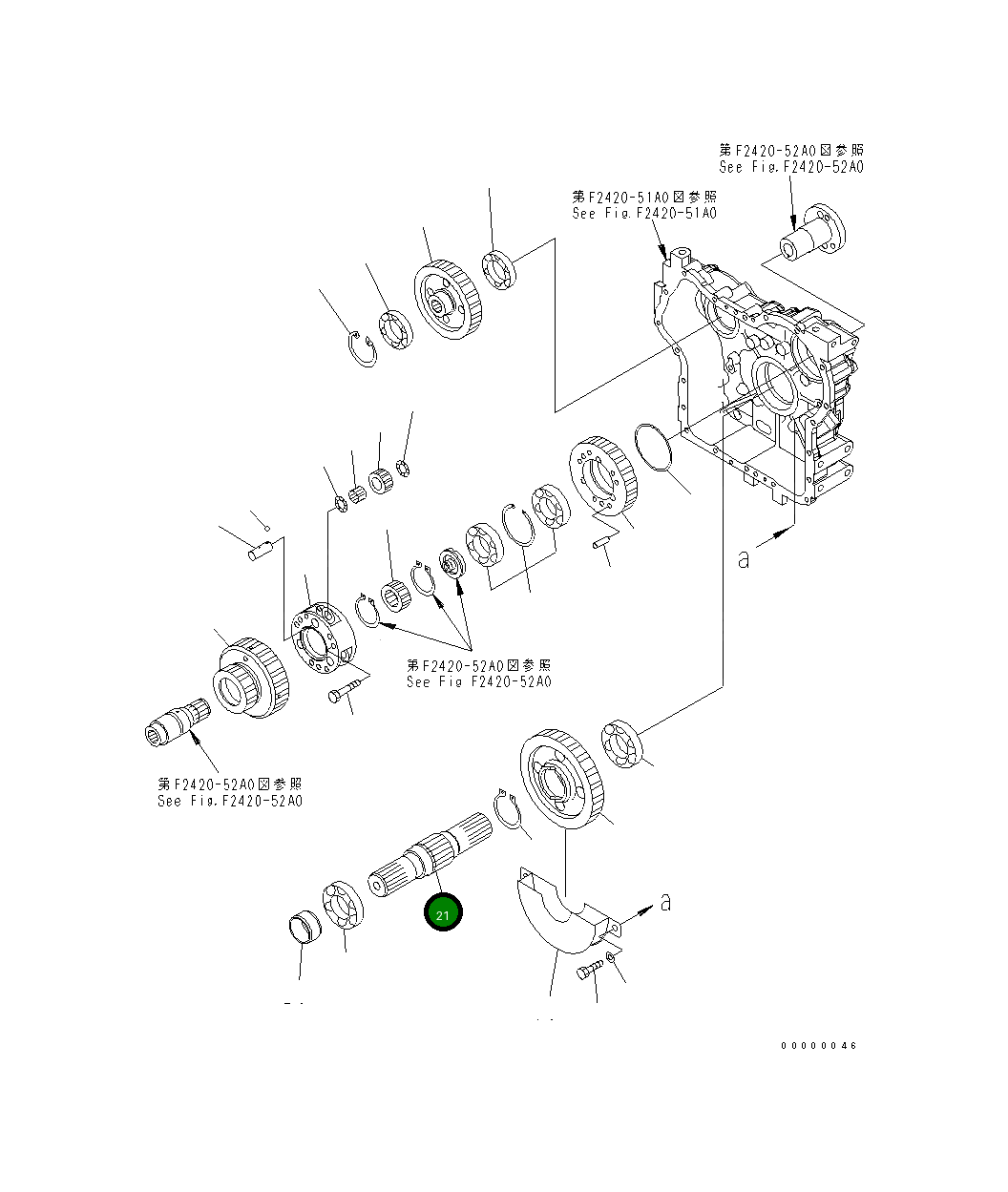 Вал 418-17-32122 Komatsu