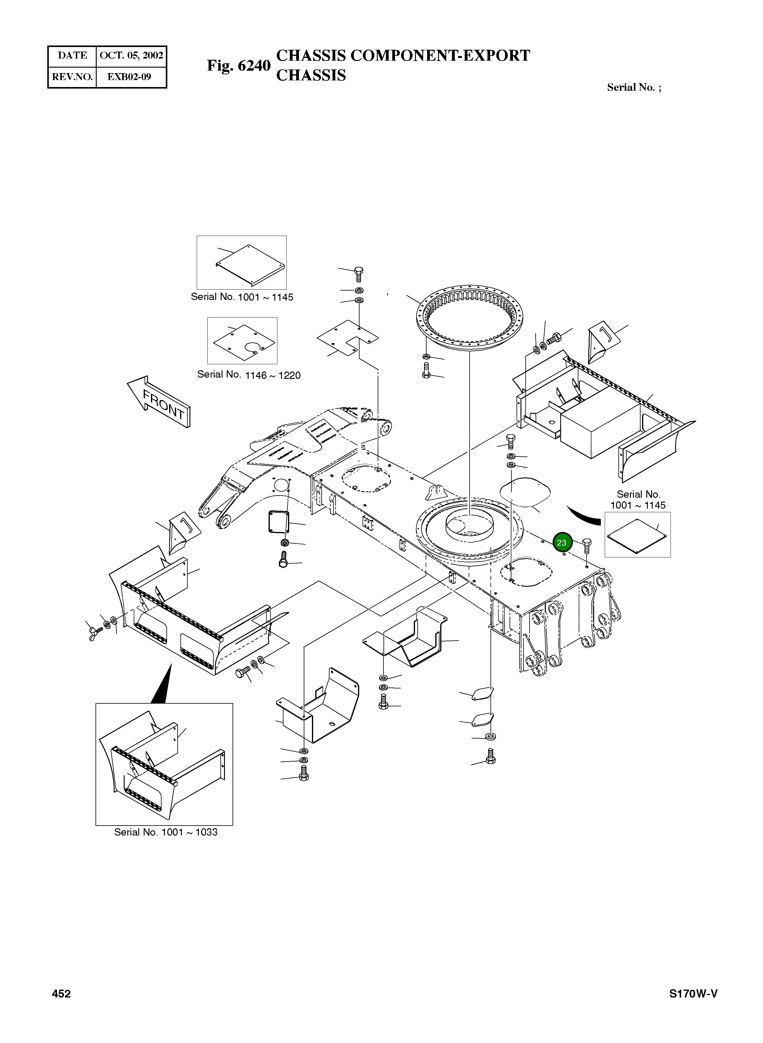 Болт M16X2.0X25 S0521056 Komatsu