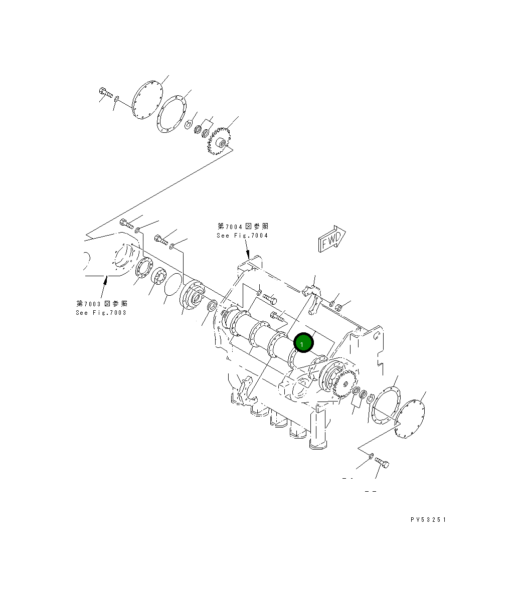 Вал 263-78-11412 Komatsu