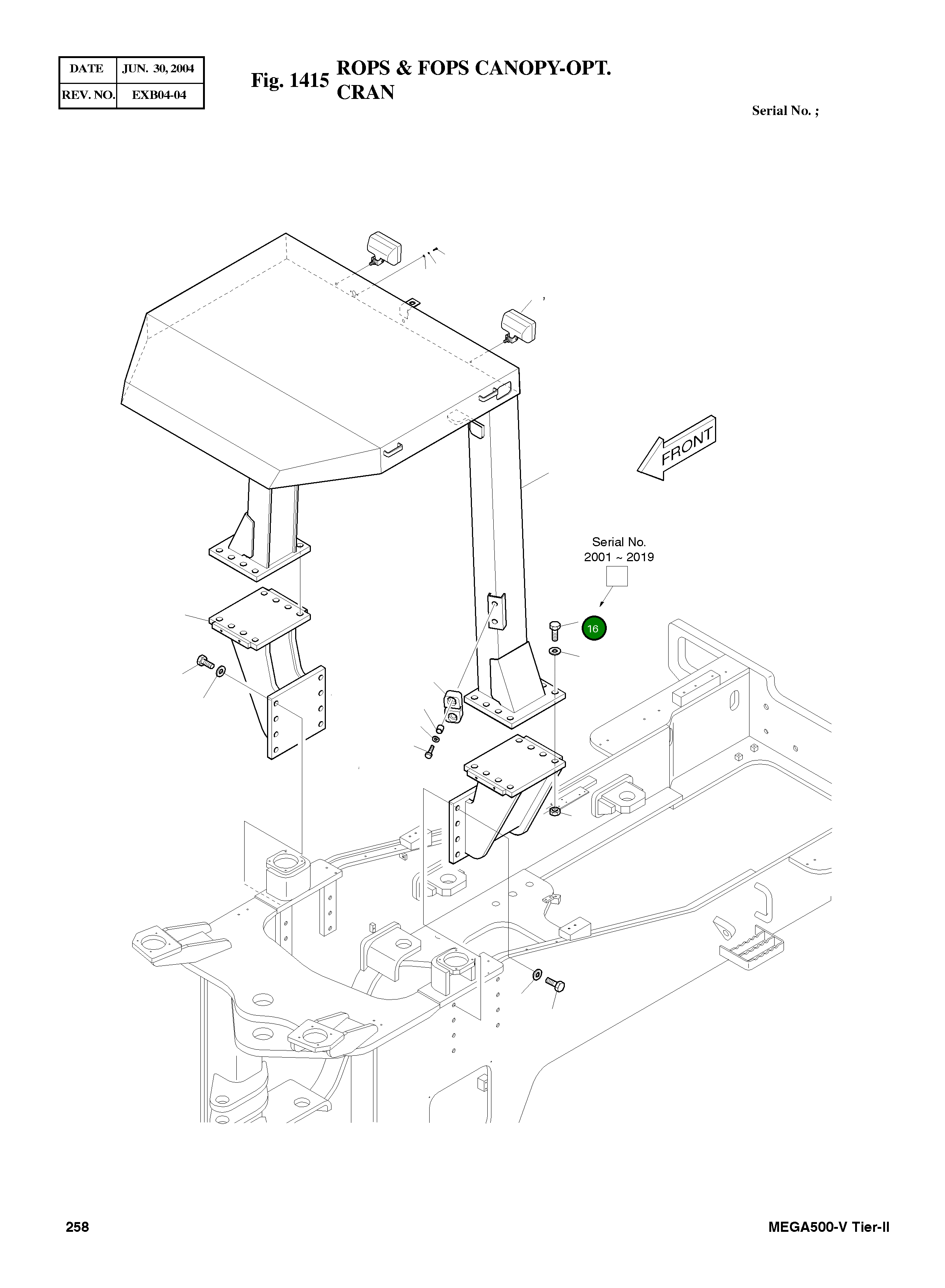 Болт M24X2.0X105 S0775466 Komatsu