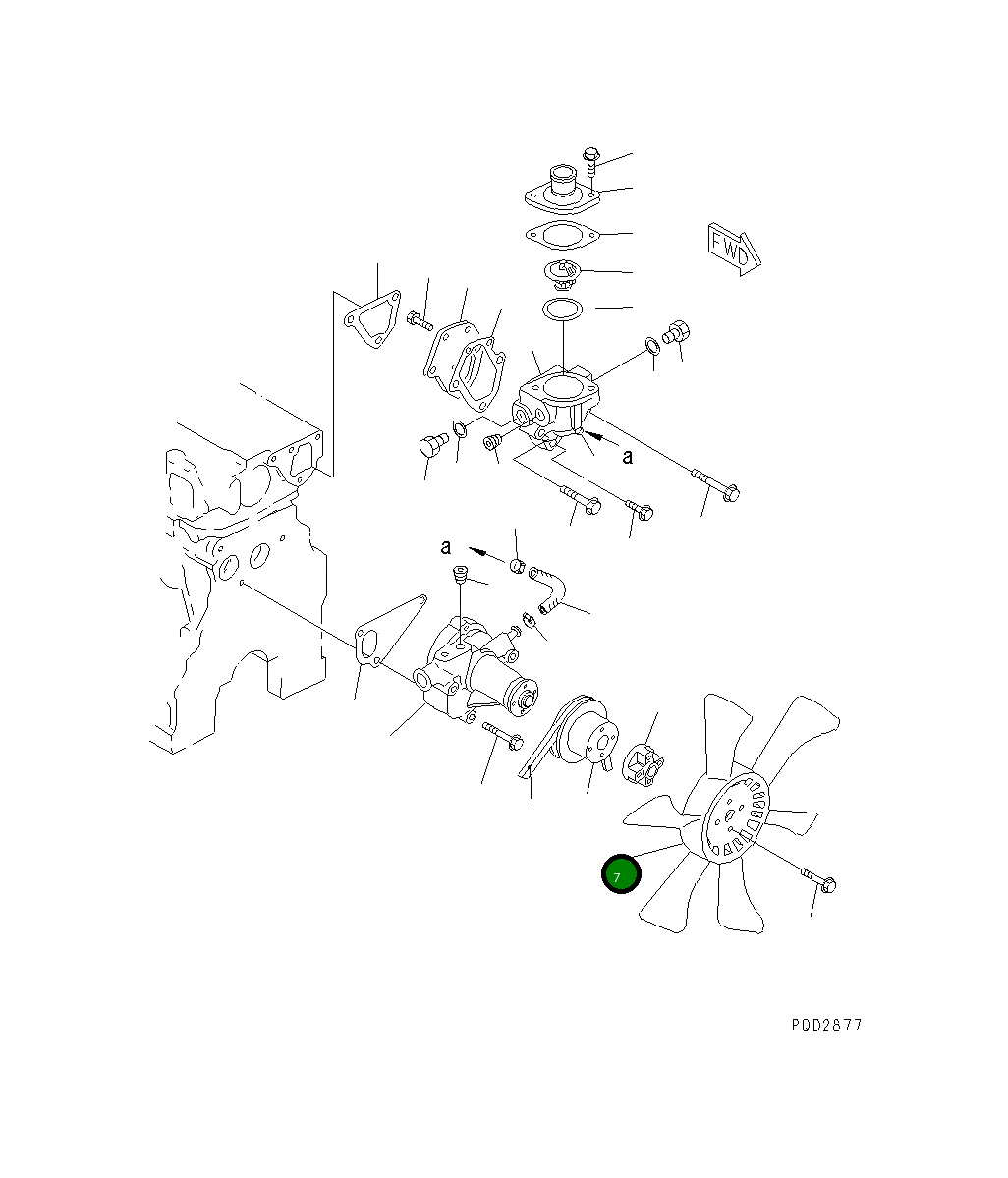 Вентилятор охлаждения YM171440-44740 Komatsu