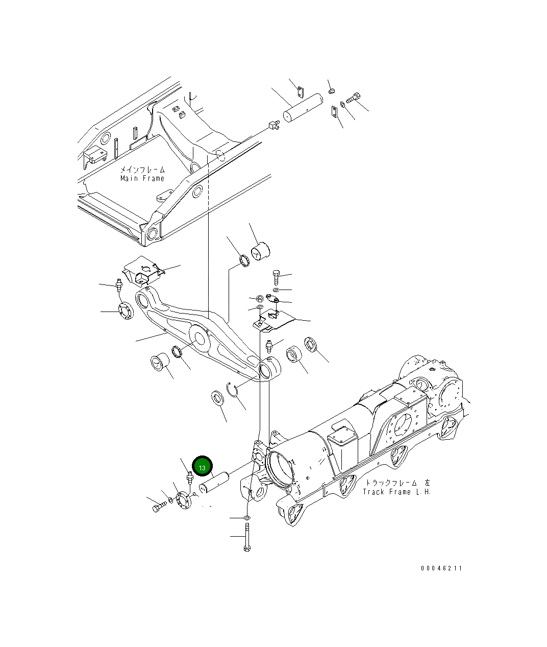 Вал 195-50-51150 Komatsu