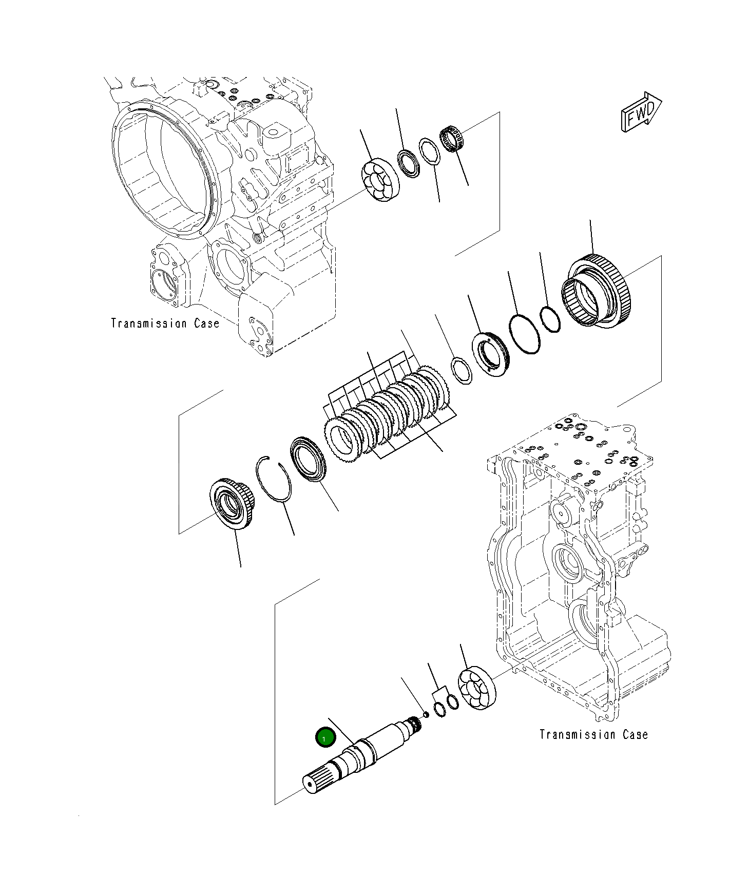 Вал 23H-15-12240 Komatsu