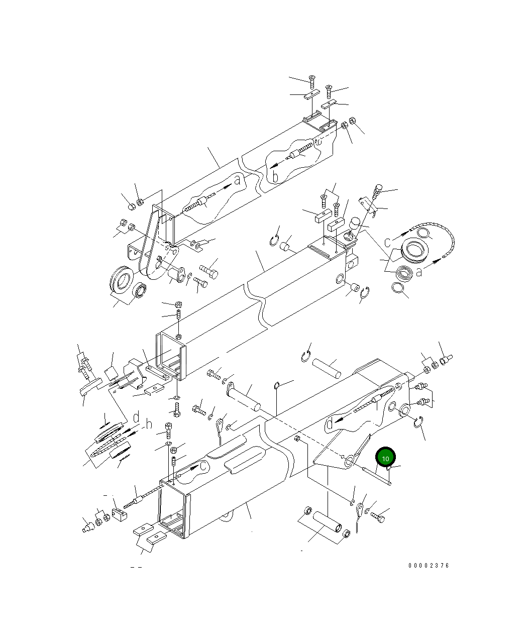 Вал MH511-4053100 Komatsu