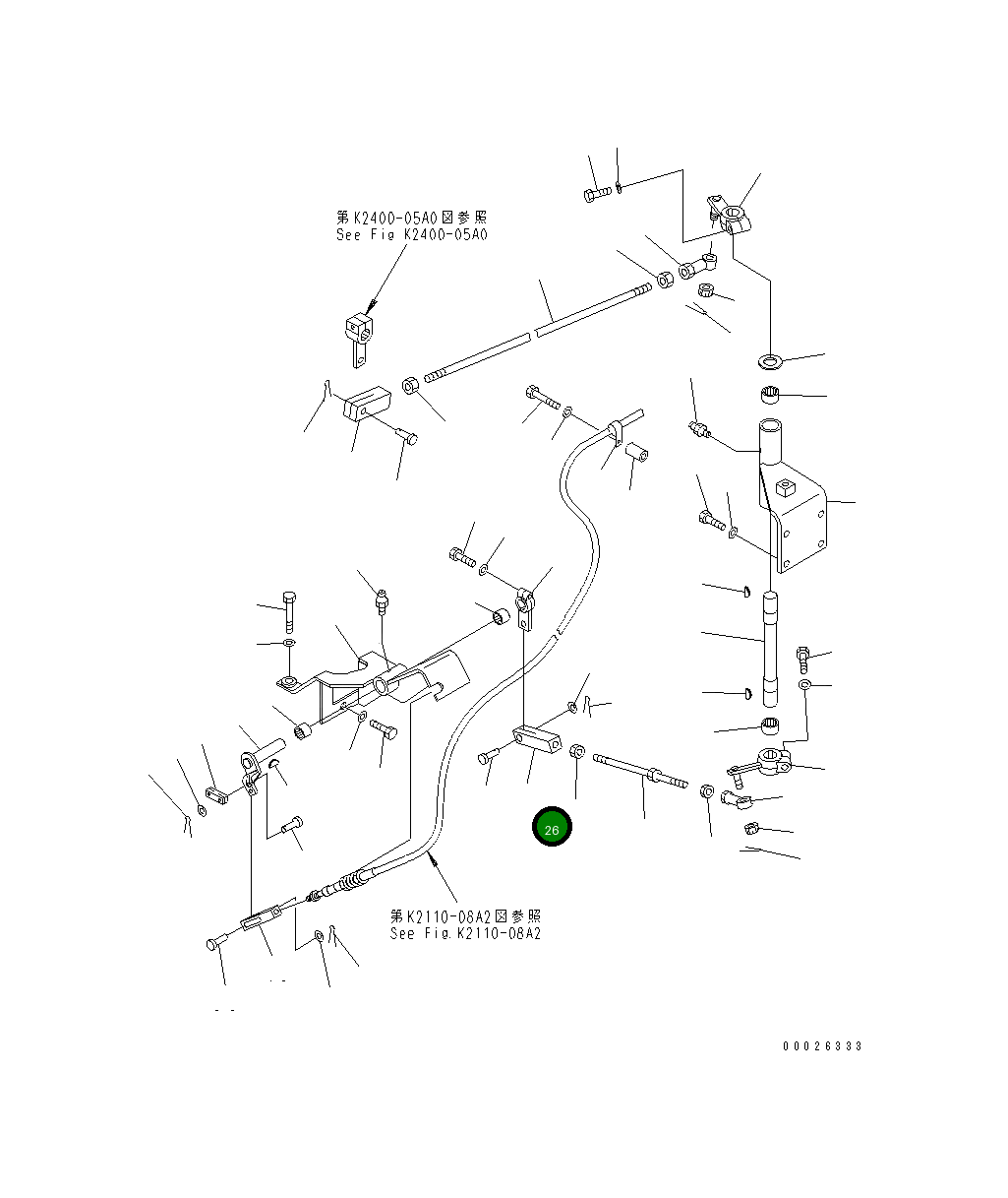 Вилка 195-43-12390 Komatsu