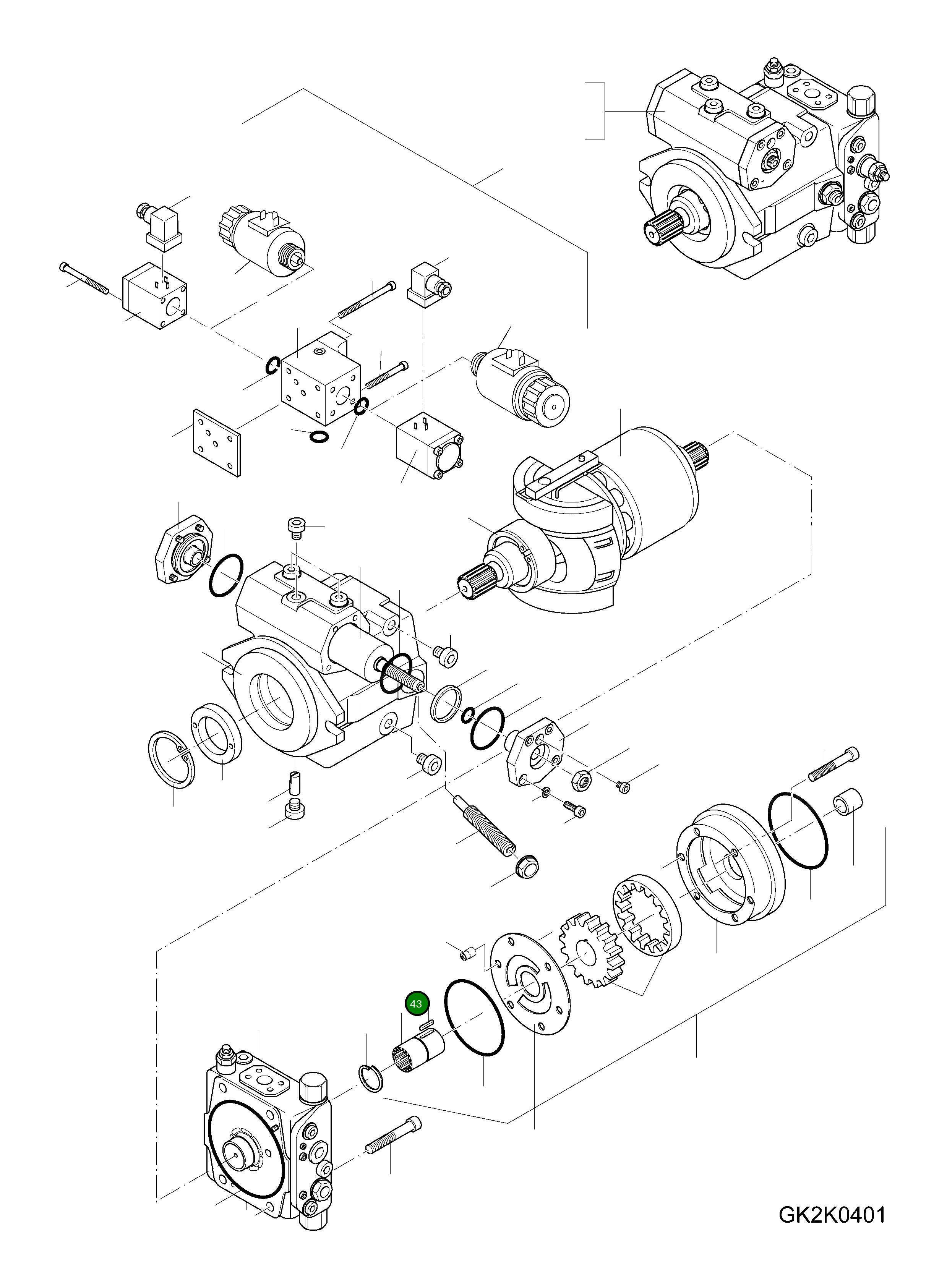 Вал 42U-17-H0R13 Komatsu