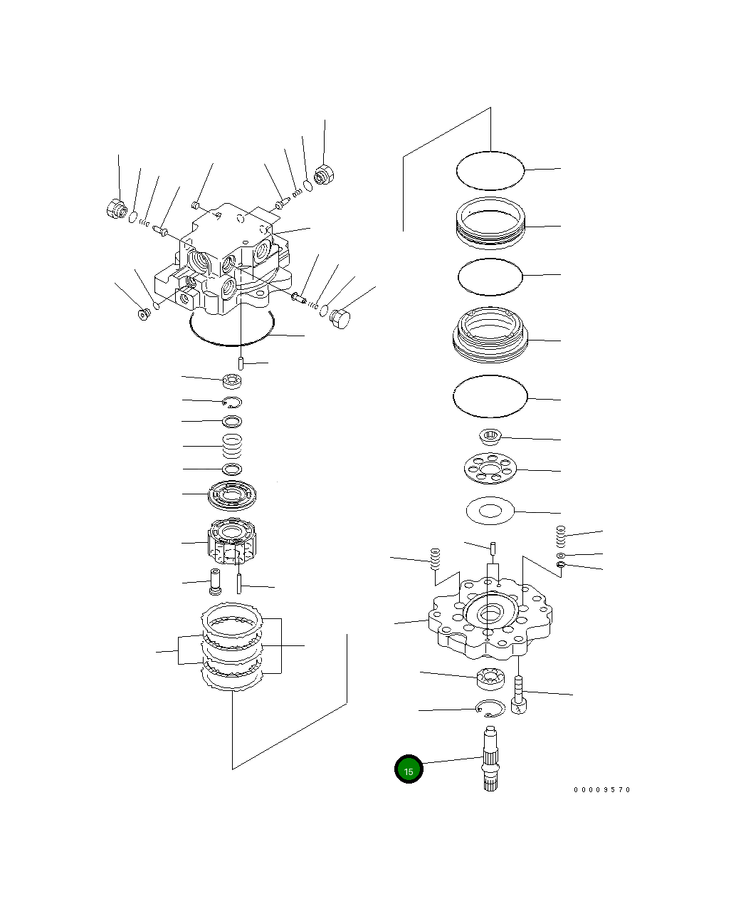 Вал 708-7R-12130 Komatsu