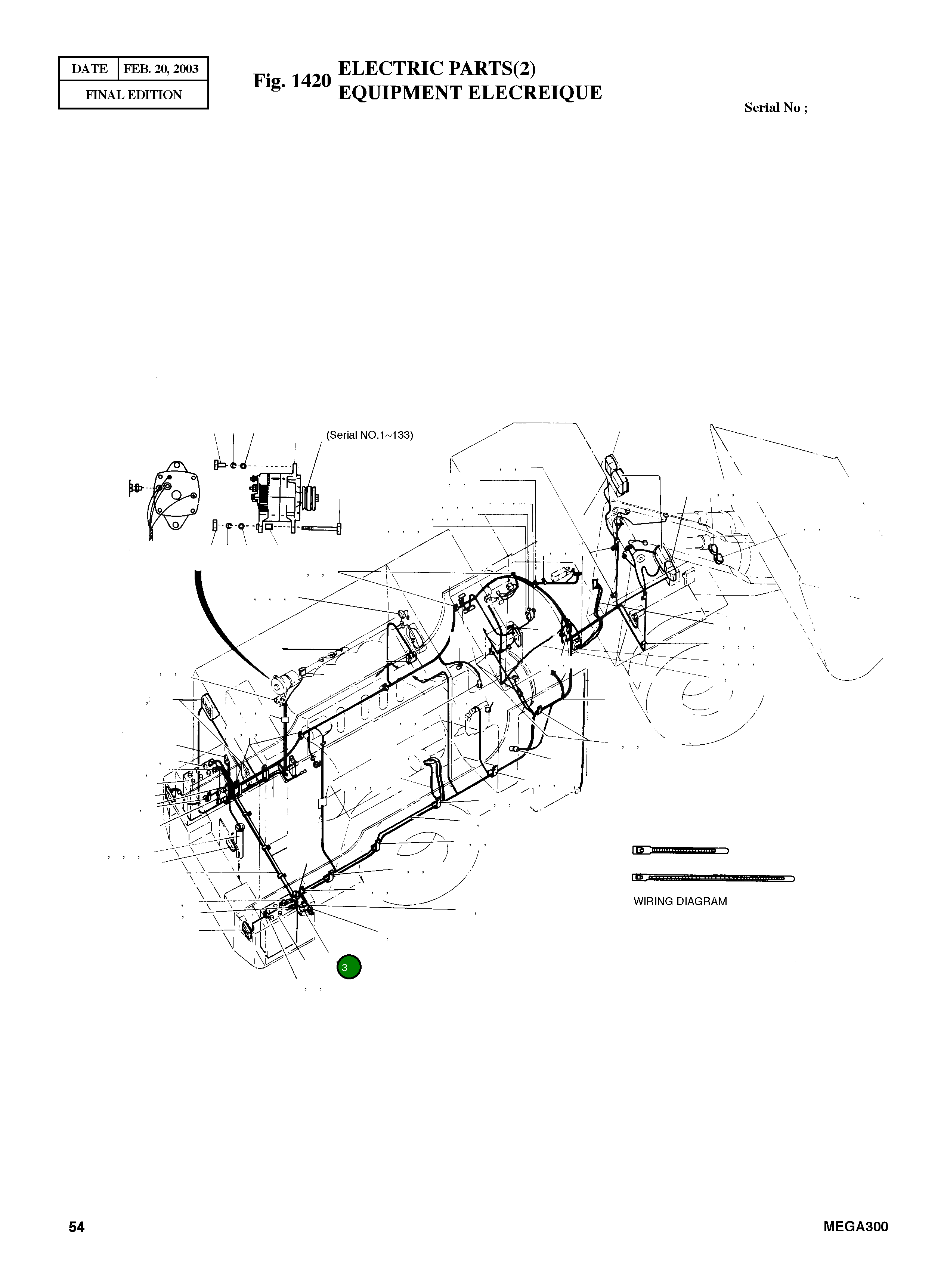Болт M8X1.25X30 S0509203 Komatsu